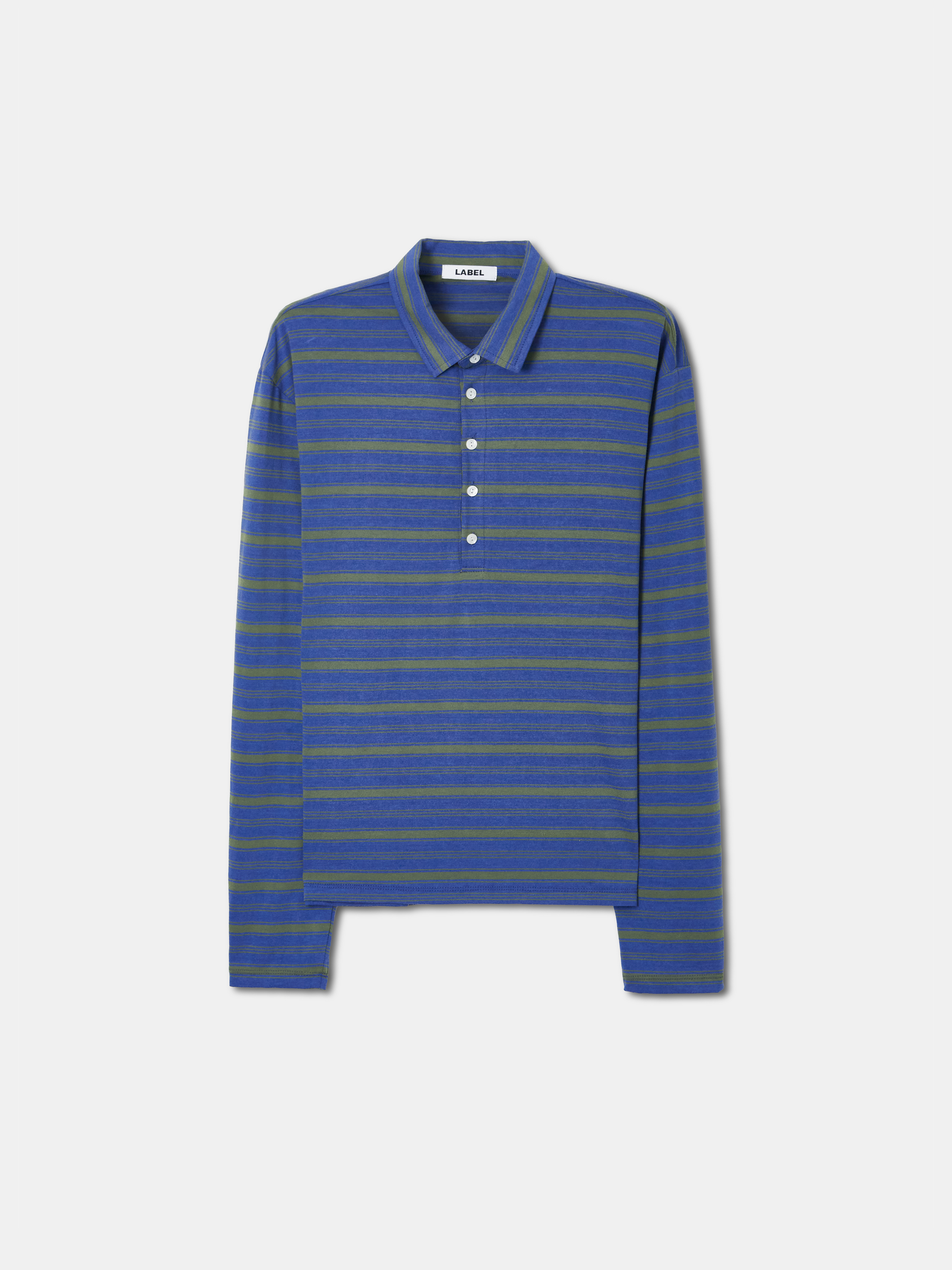 Toby polo olive stripe
