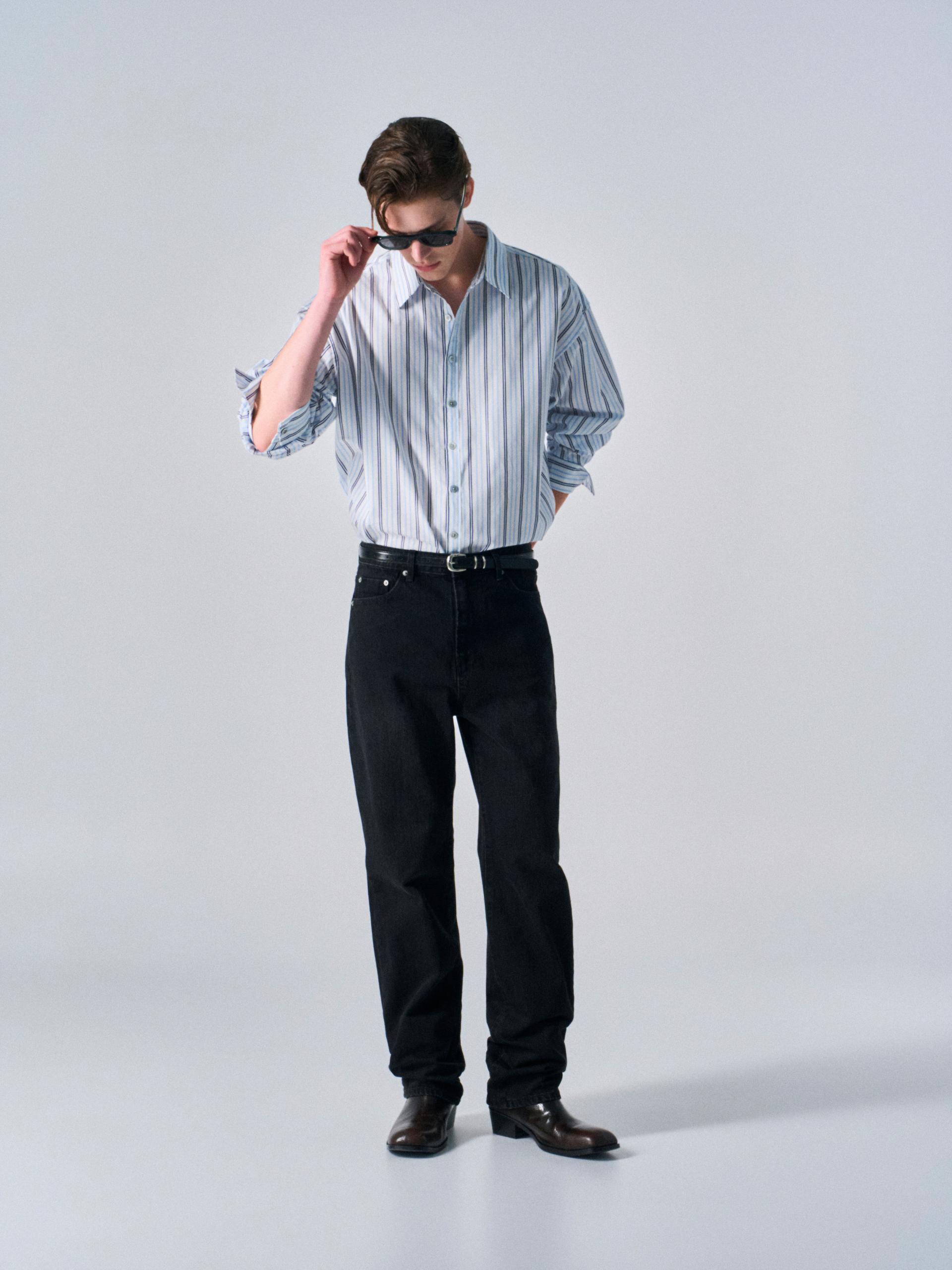 Ashton straight fit jeans washed black