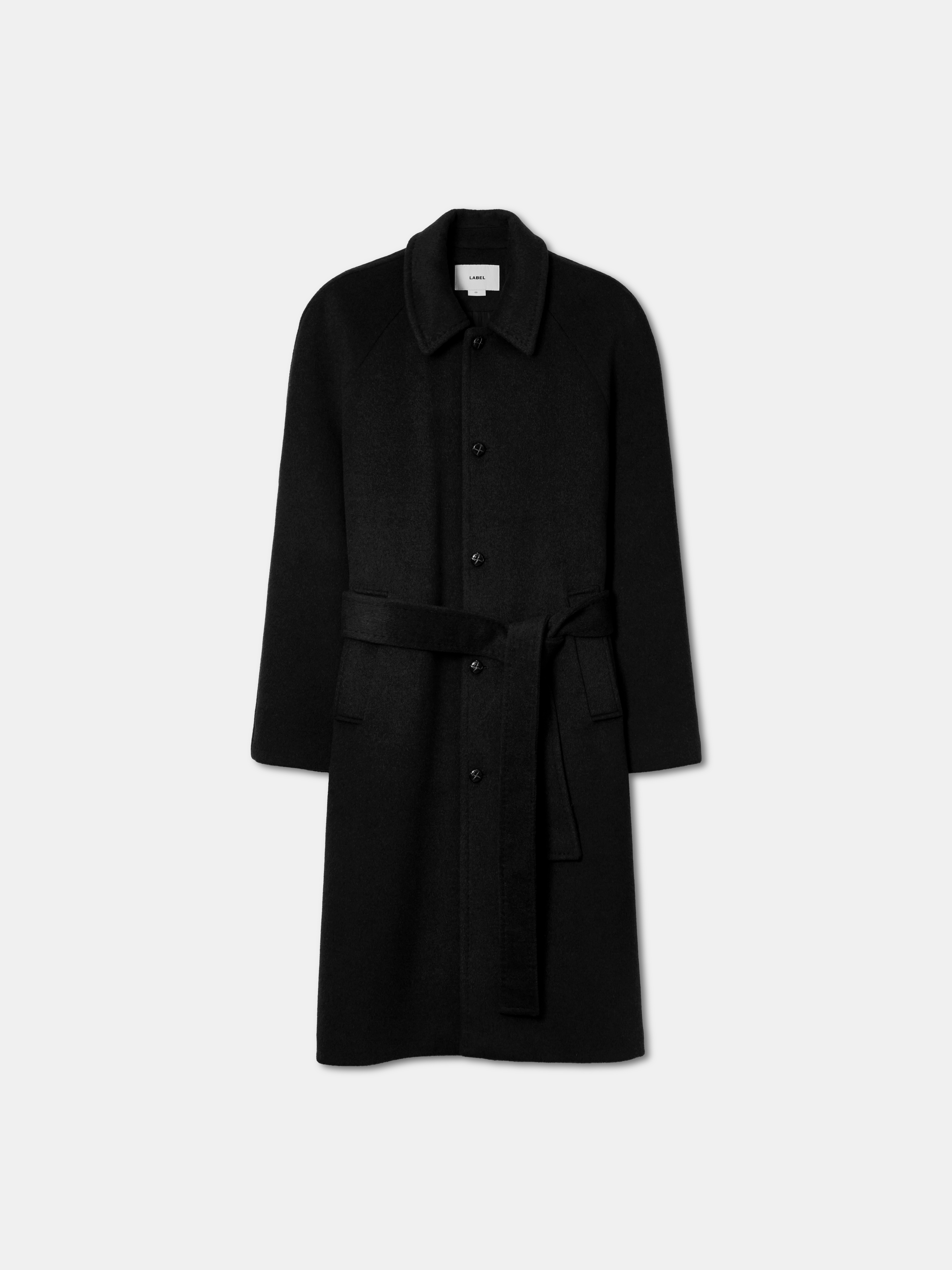 Lawton arch raglan coat black