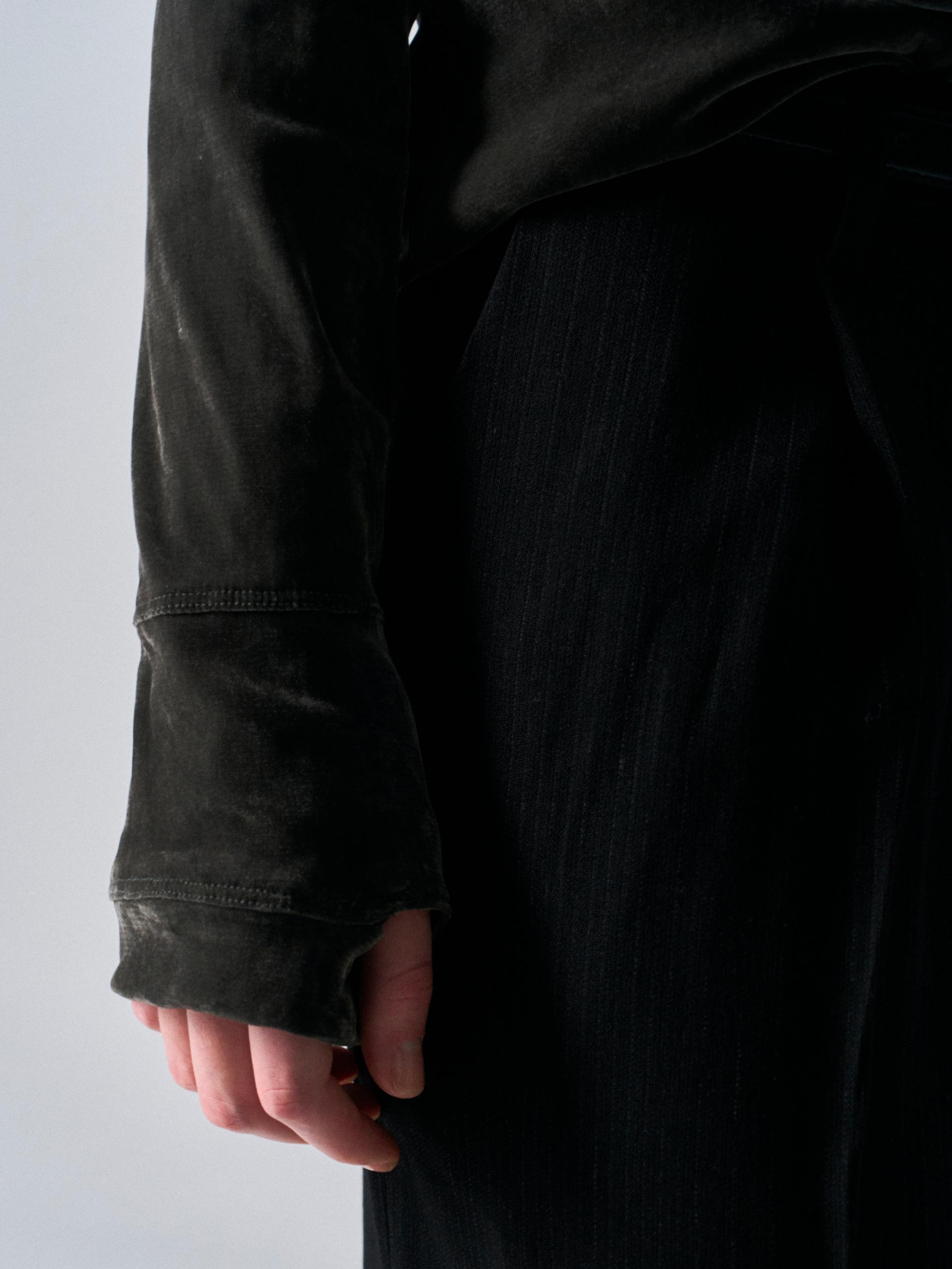 Sian high-wrap hoodie dusk coal