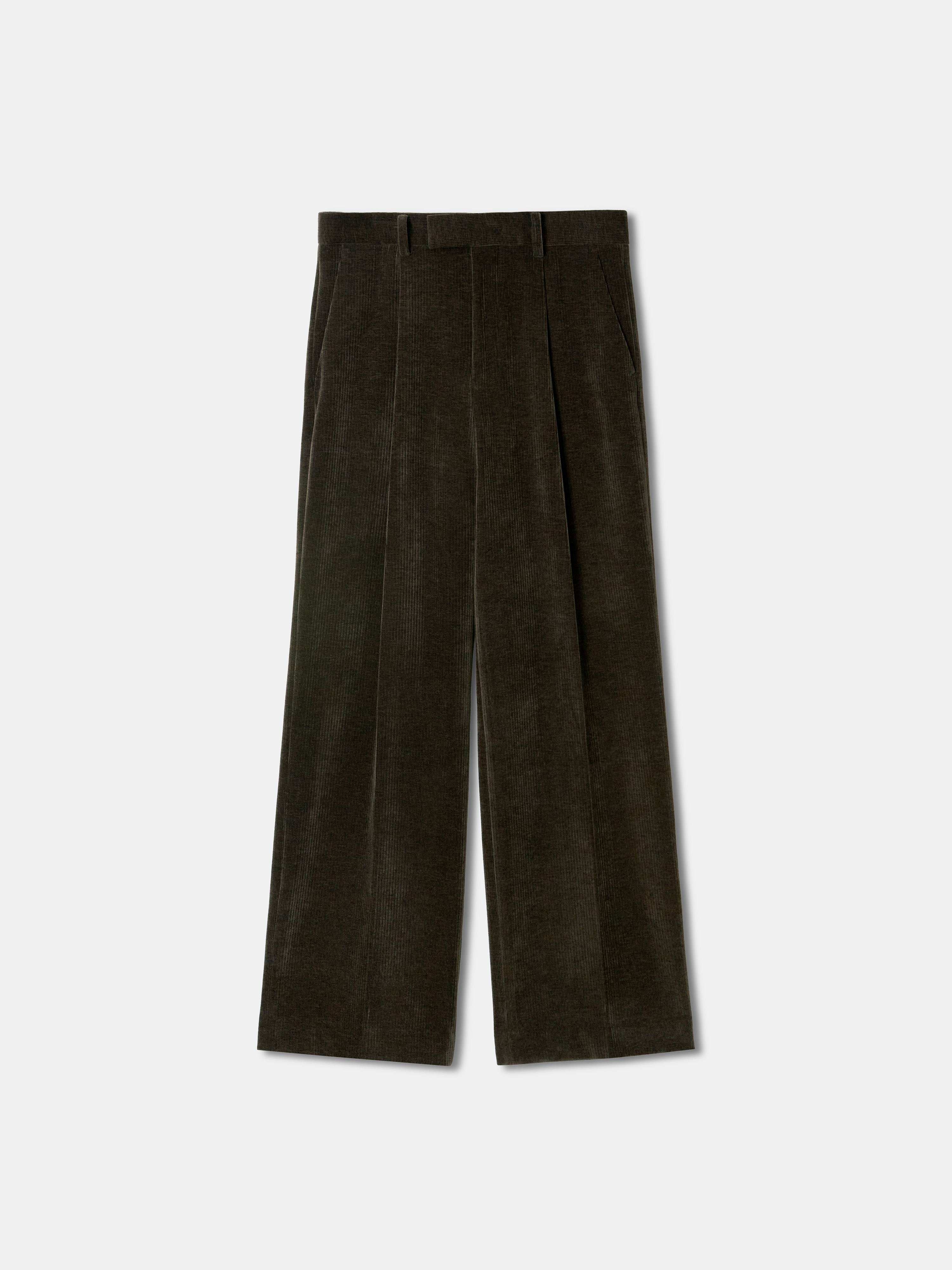 Orford pleat wide pants umber