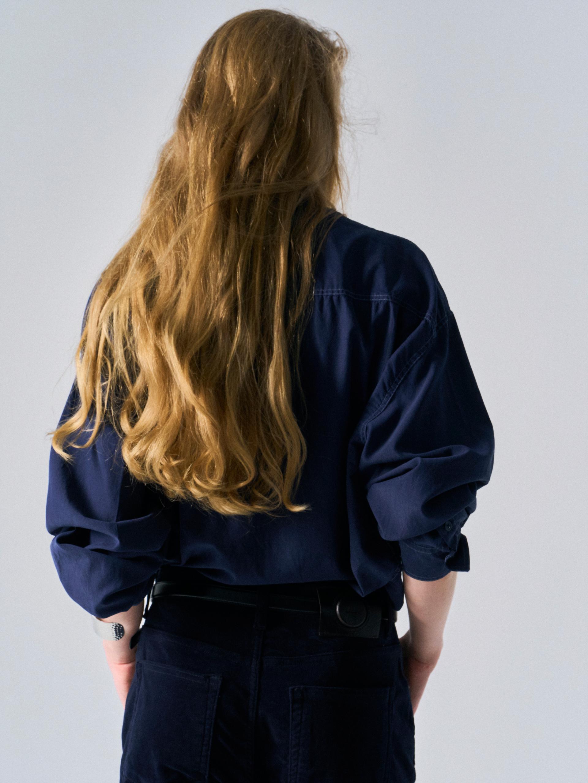 Astor silk shirt navy