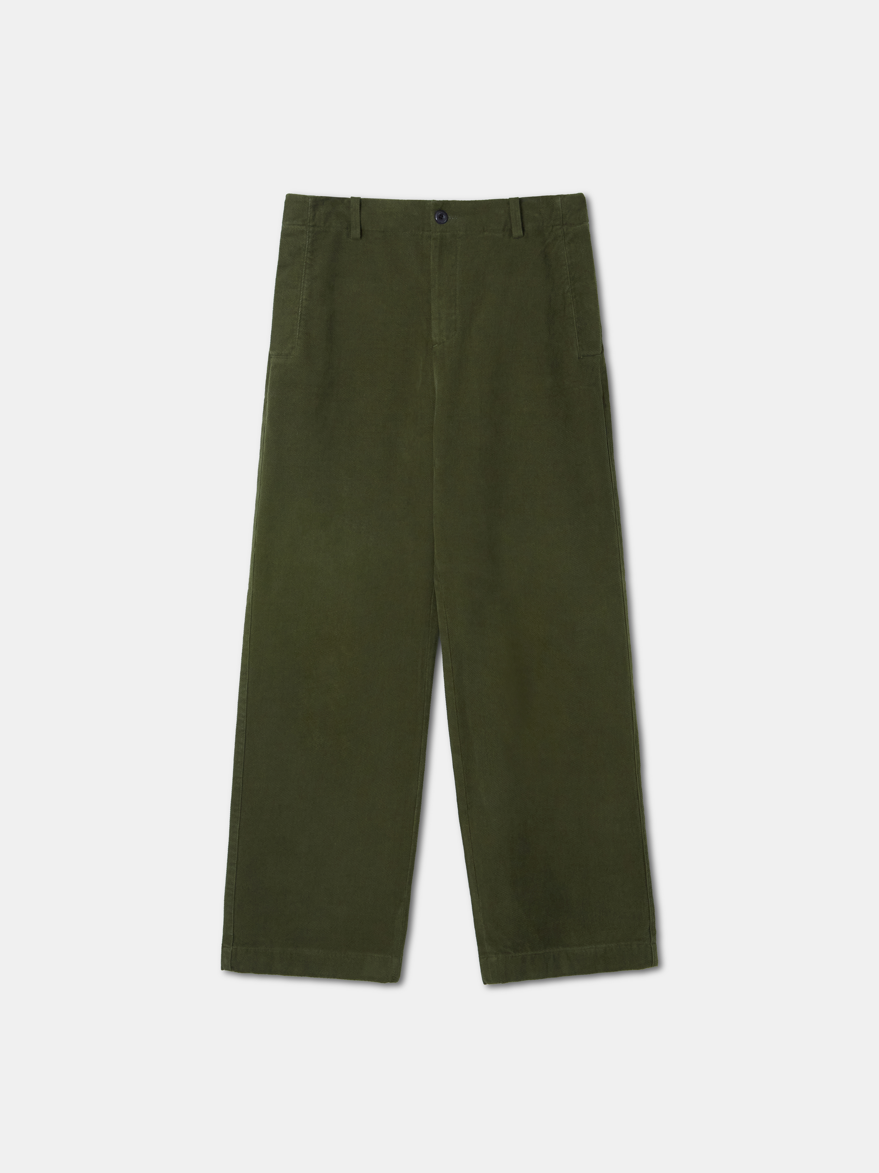 Welby washed cotton pants clover