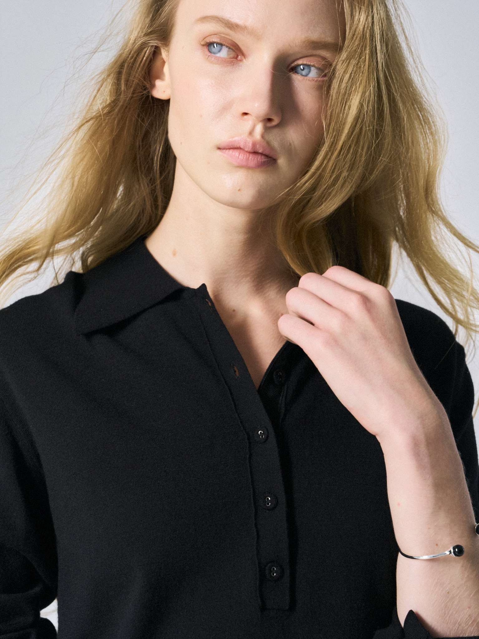 Corin contrast trim polo black