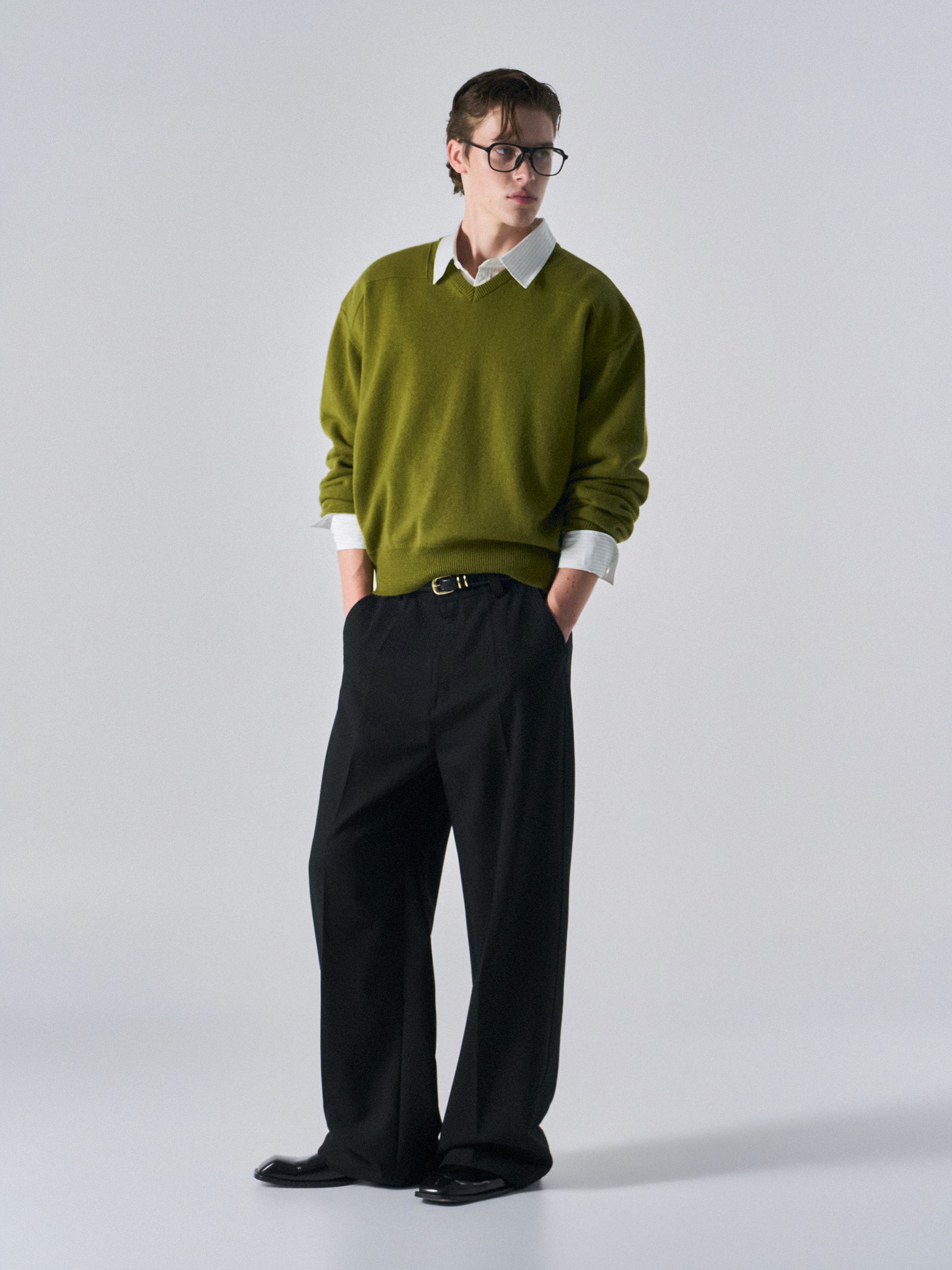 Layne LB wide fit pants matte black