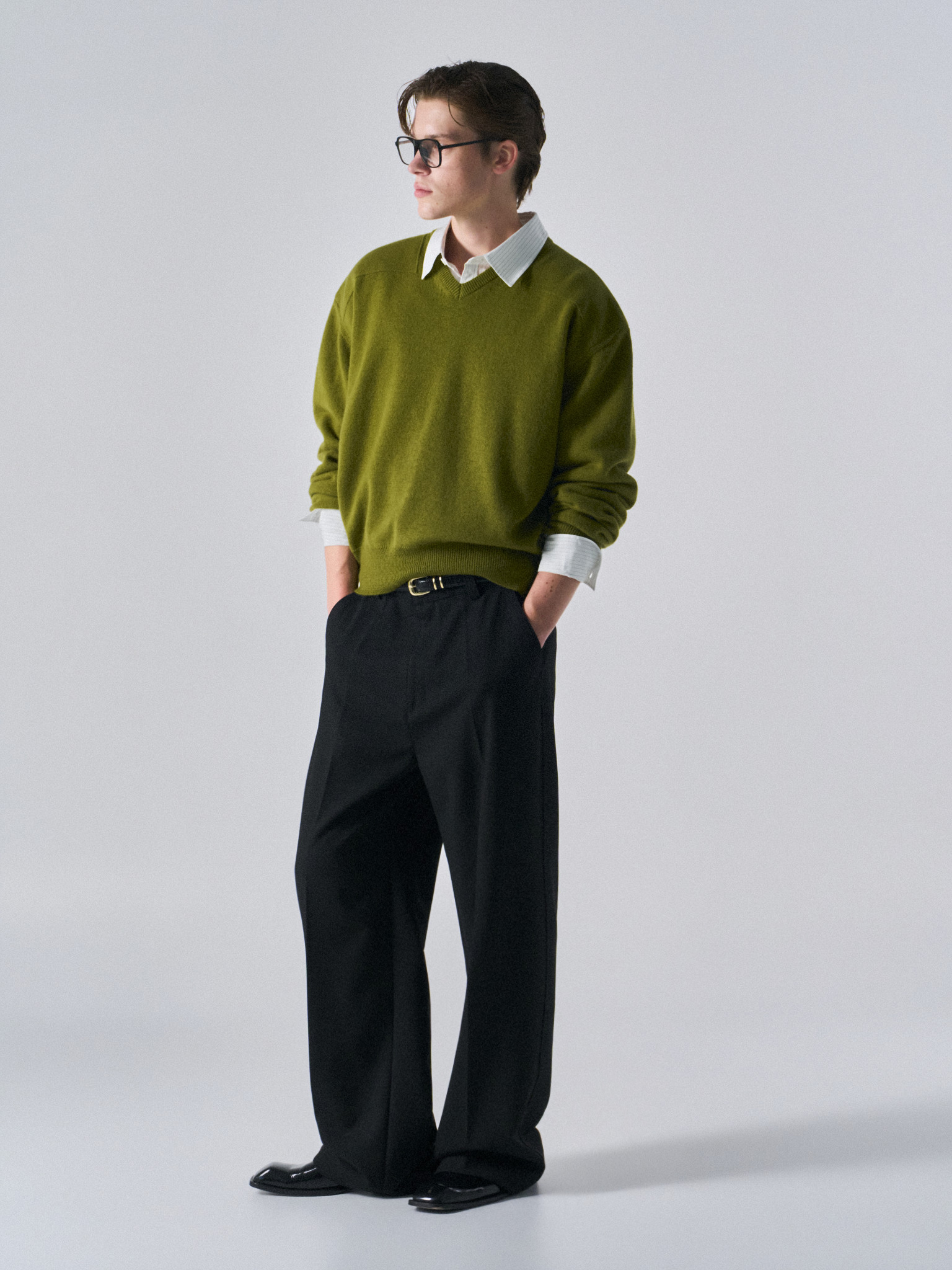 Layne LB wide fit pants matte black