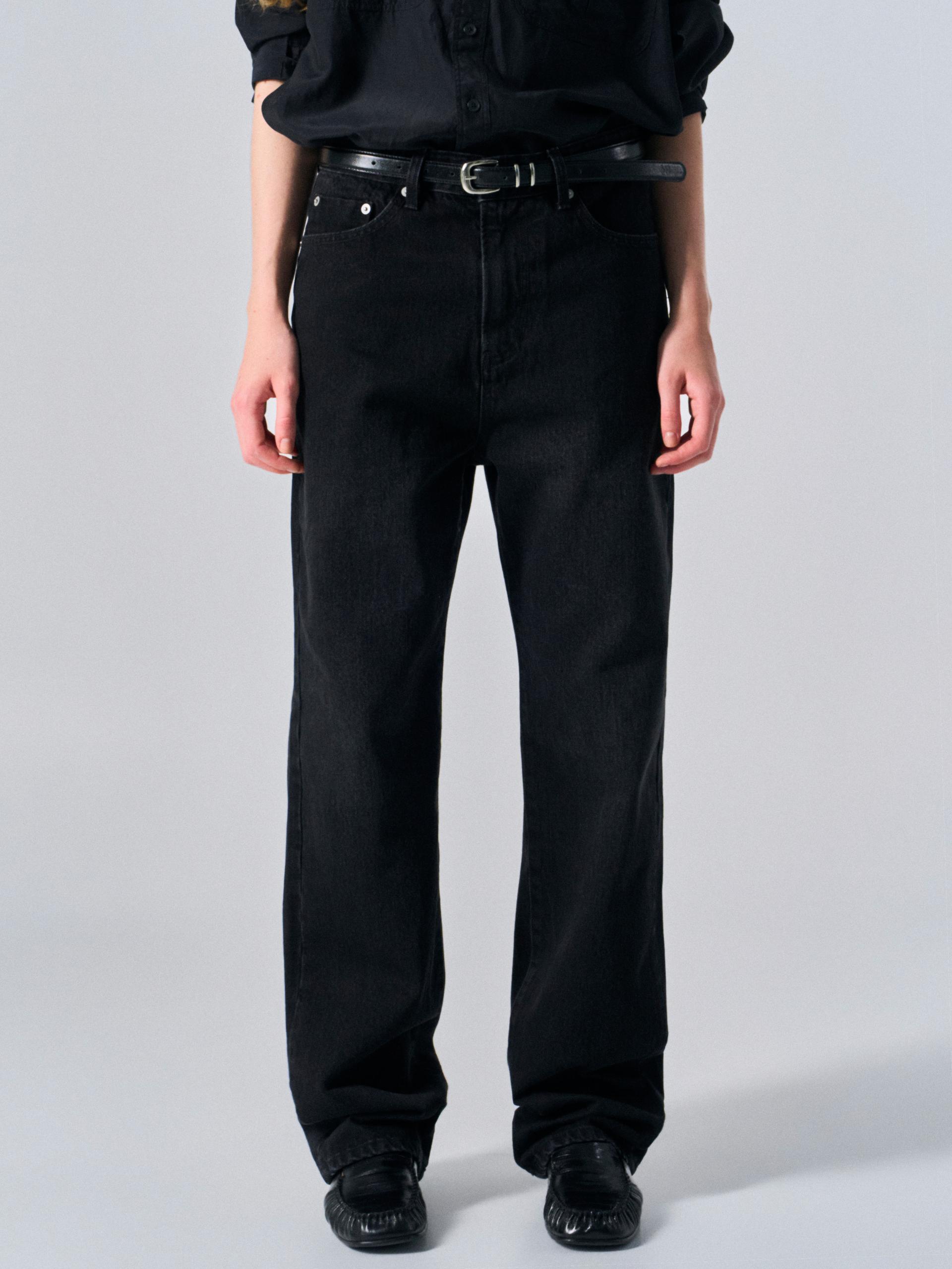 Ashton straight fit jeans washed black
