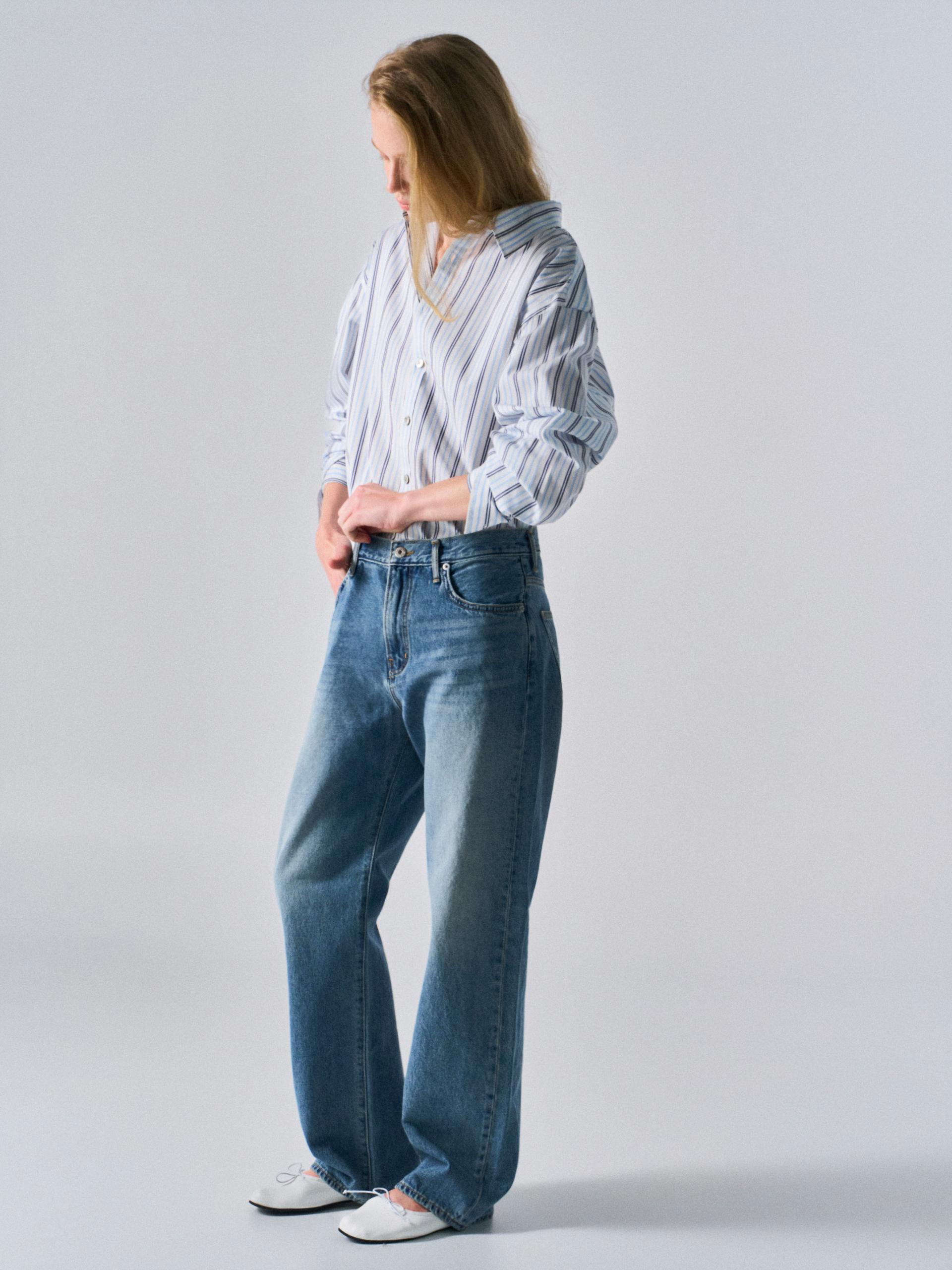 Kent turnback cuff shirt multi blue