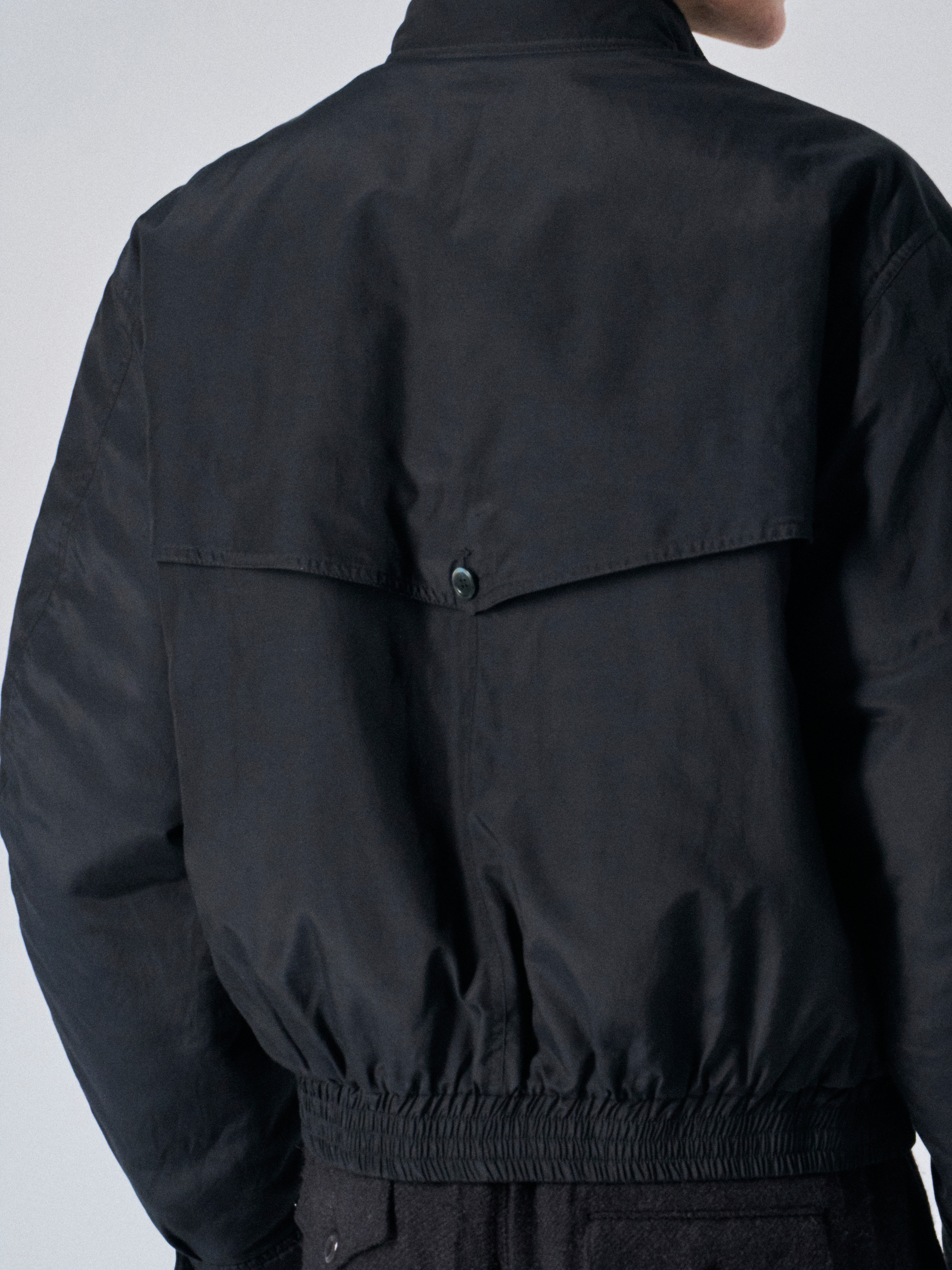Cedric silk padded blouson black