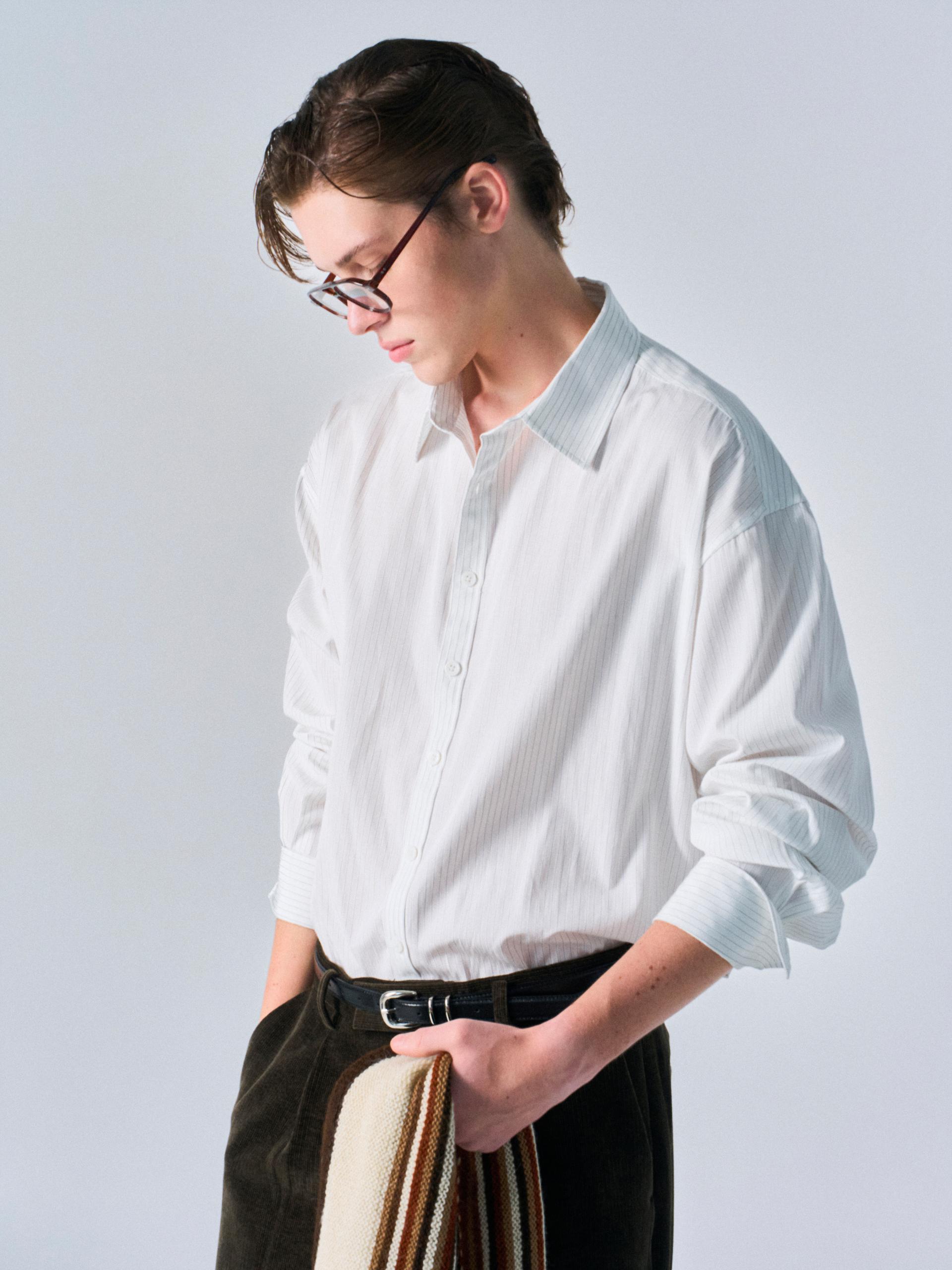 Kent turnback cuff shirt pin black