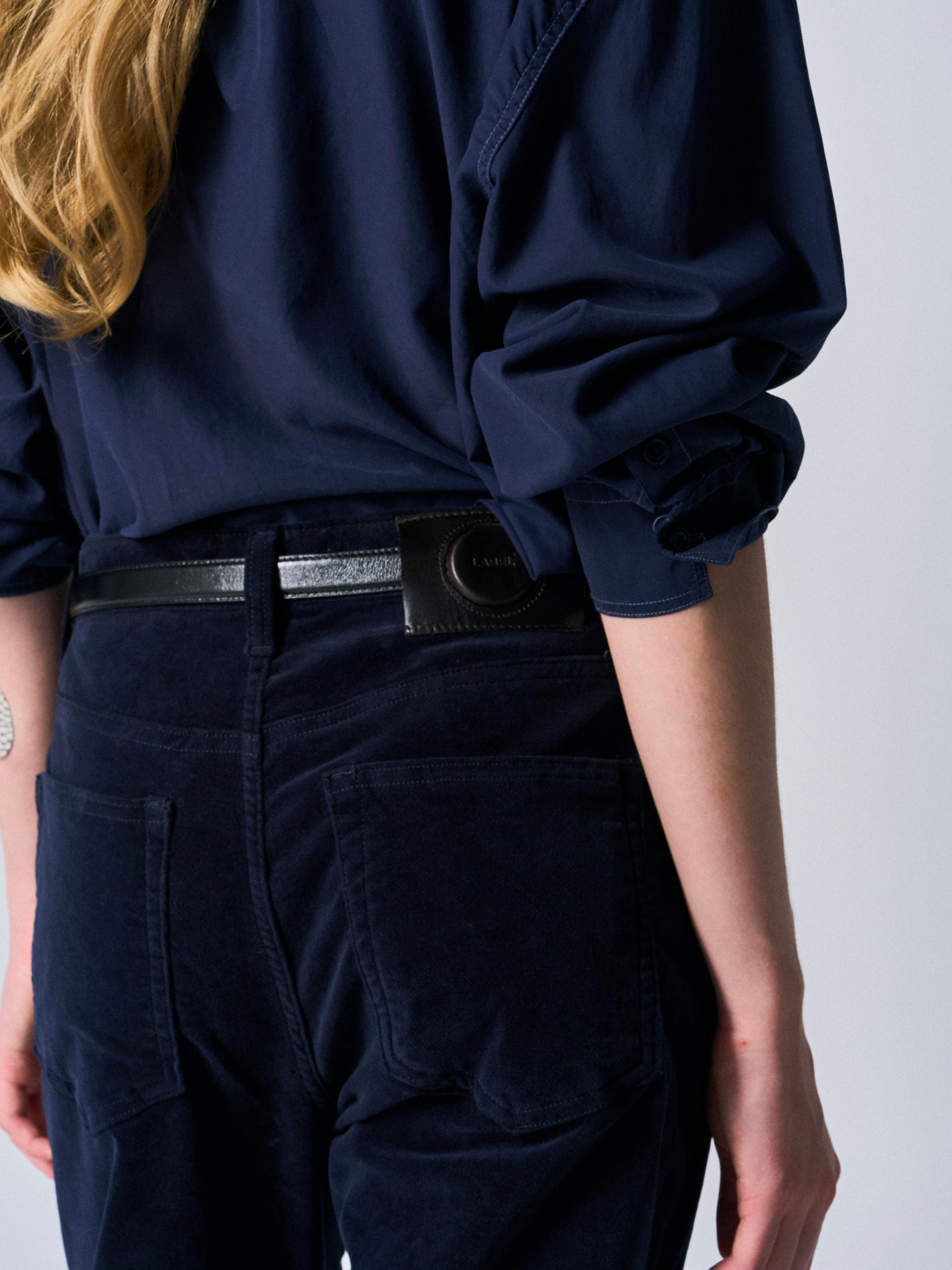 Rodd washed velvet bootcut jeans midnight