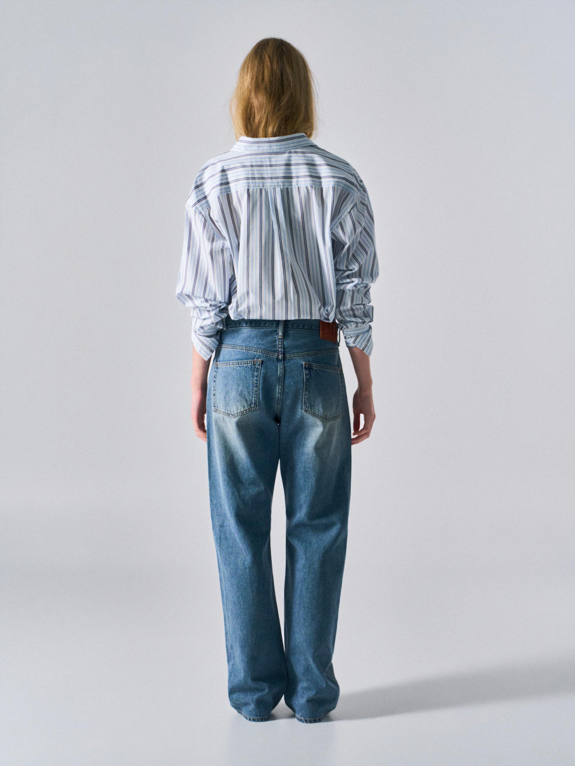 Kent turnback cuff shirt multi blue