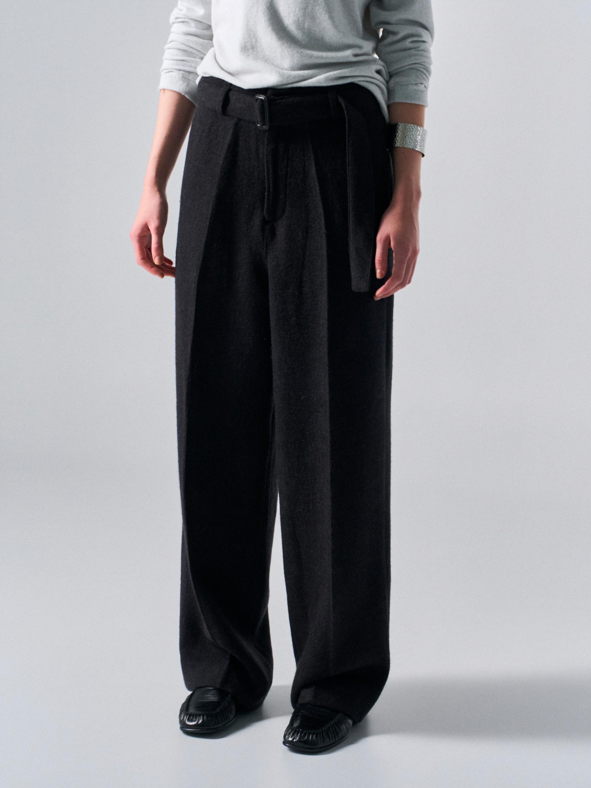 Linton shade belted pant coal