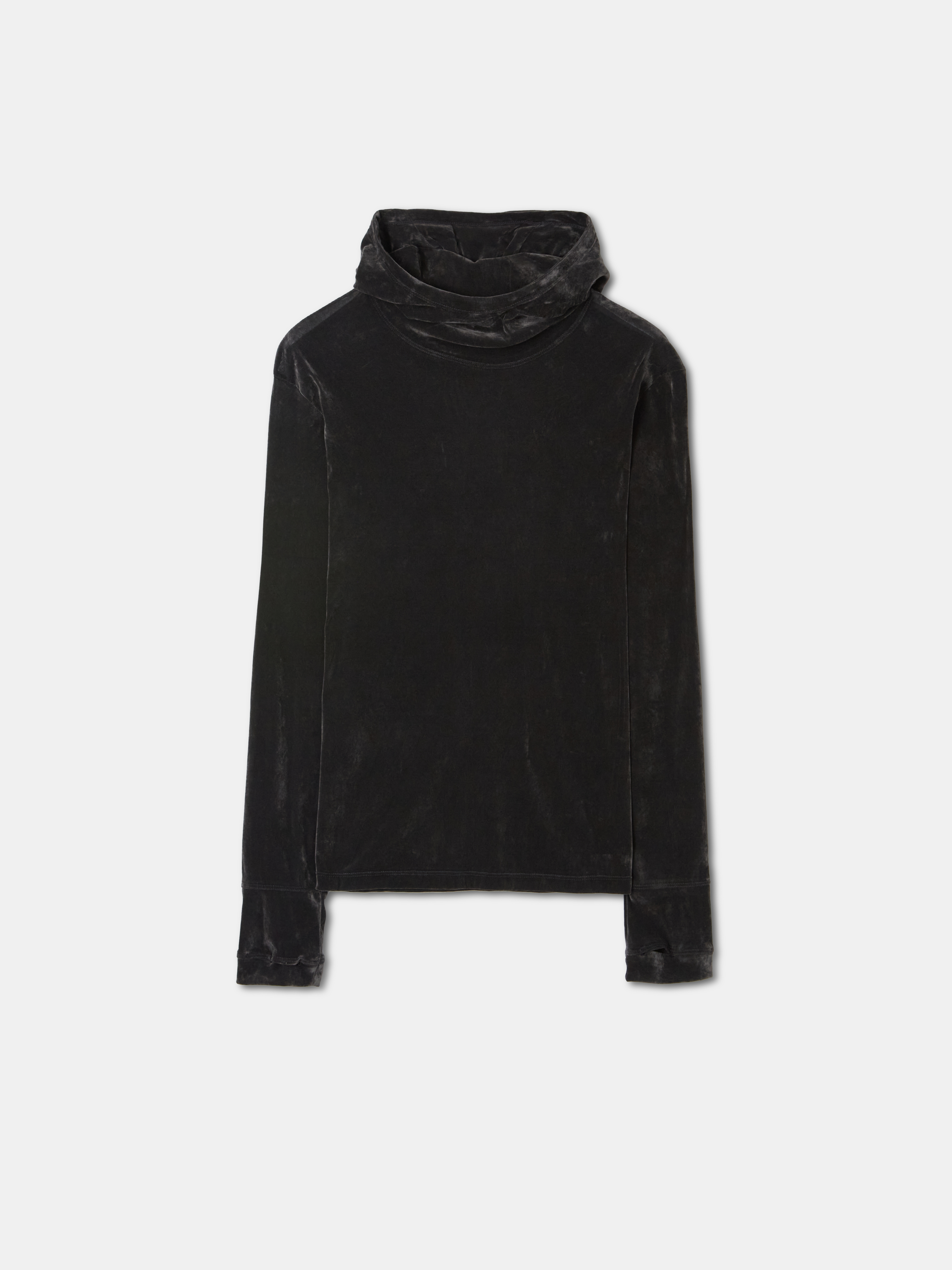 Sian high-wrap hoodie dusk coal