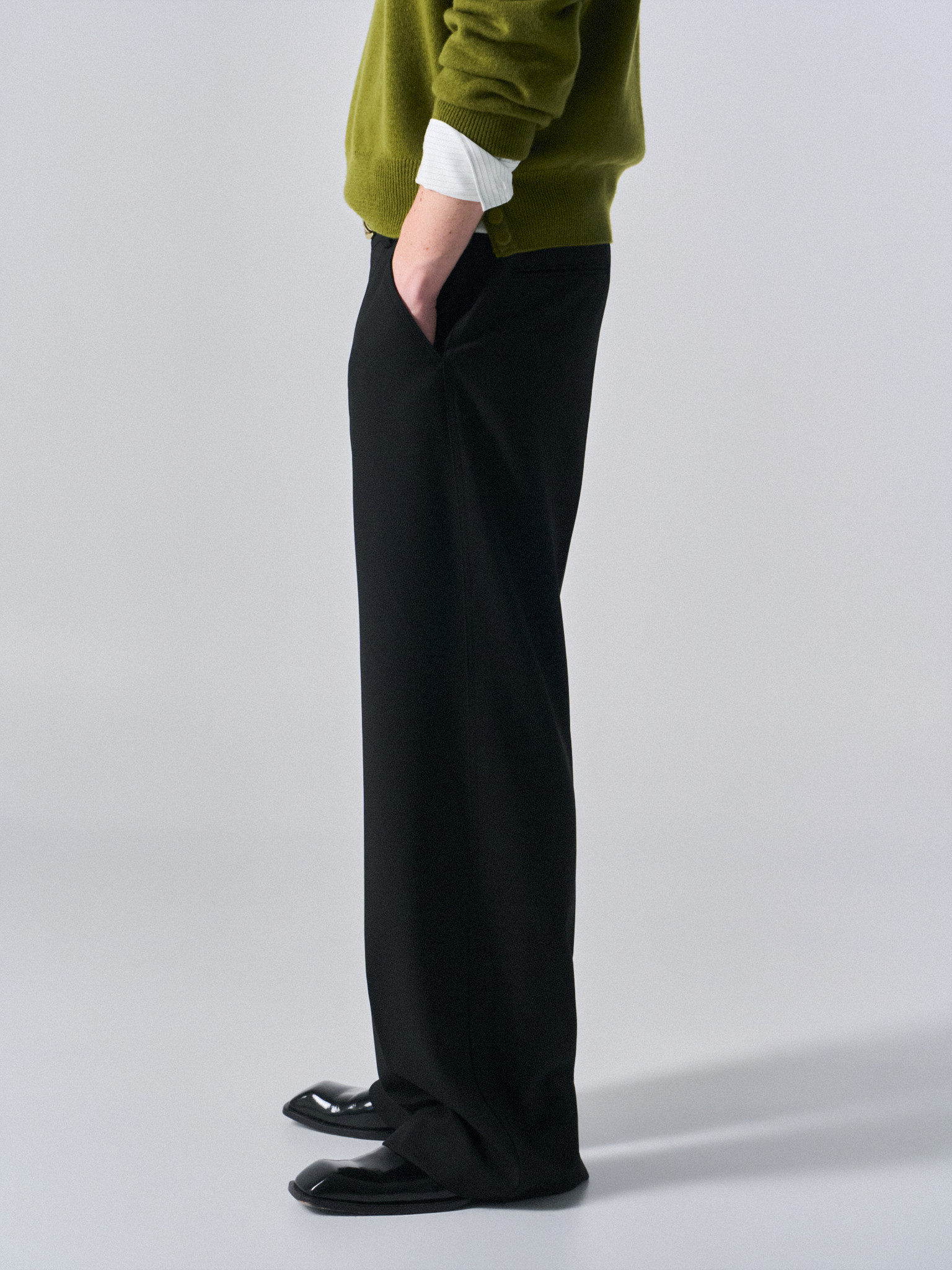 Layne LB wide fit pants matte black