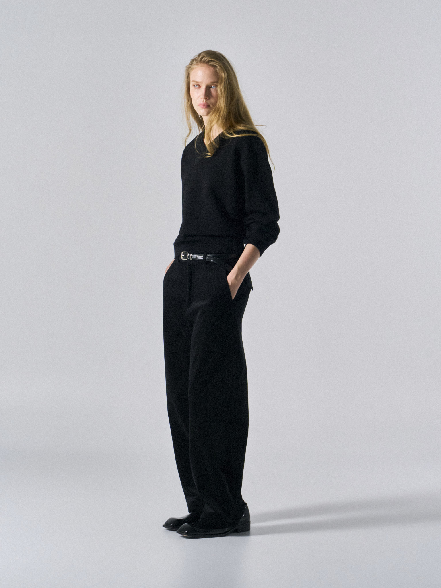 Bronte wide wale corduroy pants black