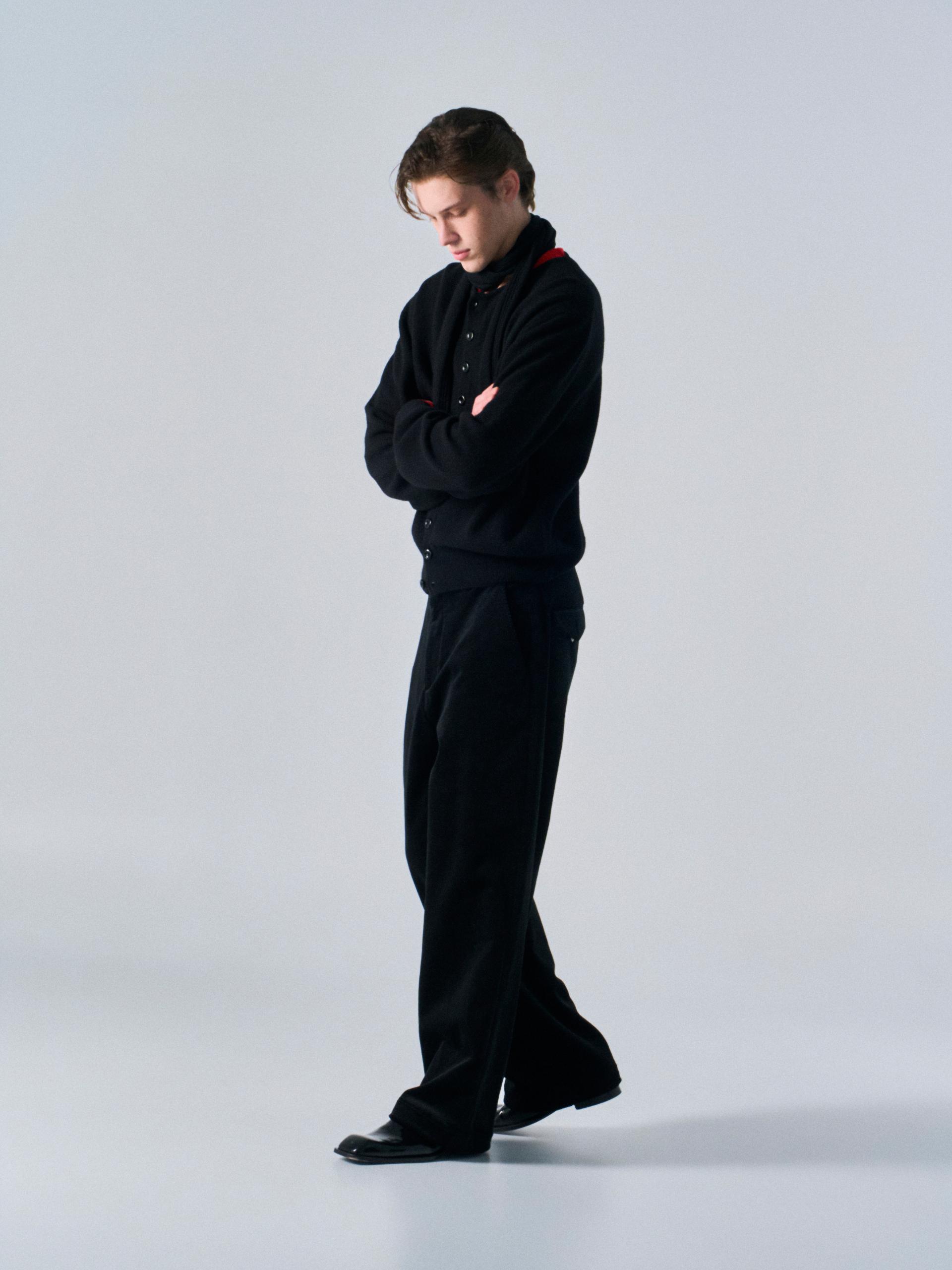 Bronte wide wale corduroy pants black