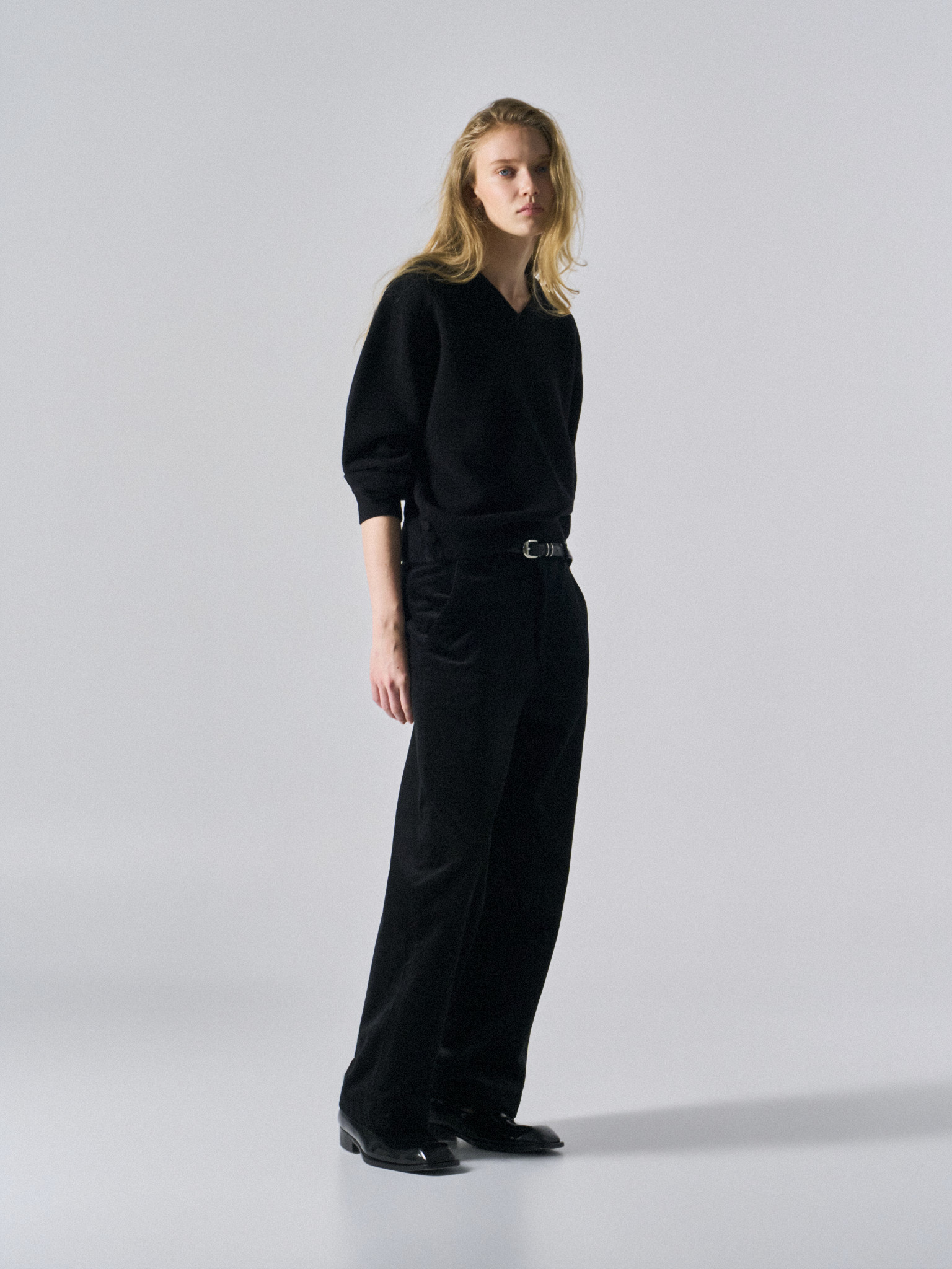 Bronte wide wale corduroy pants black