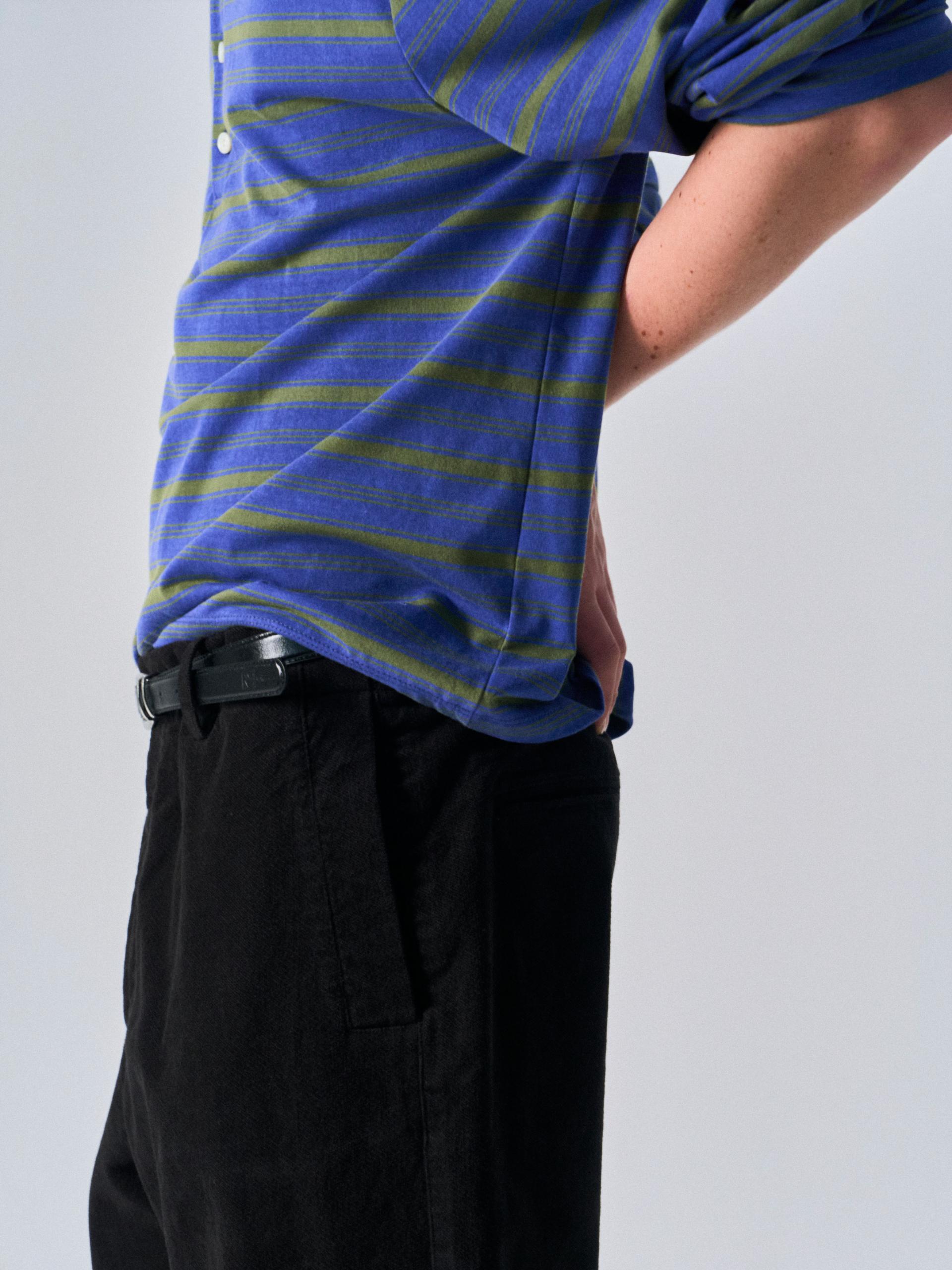 Toby polo olive stripe