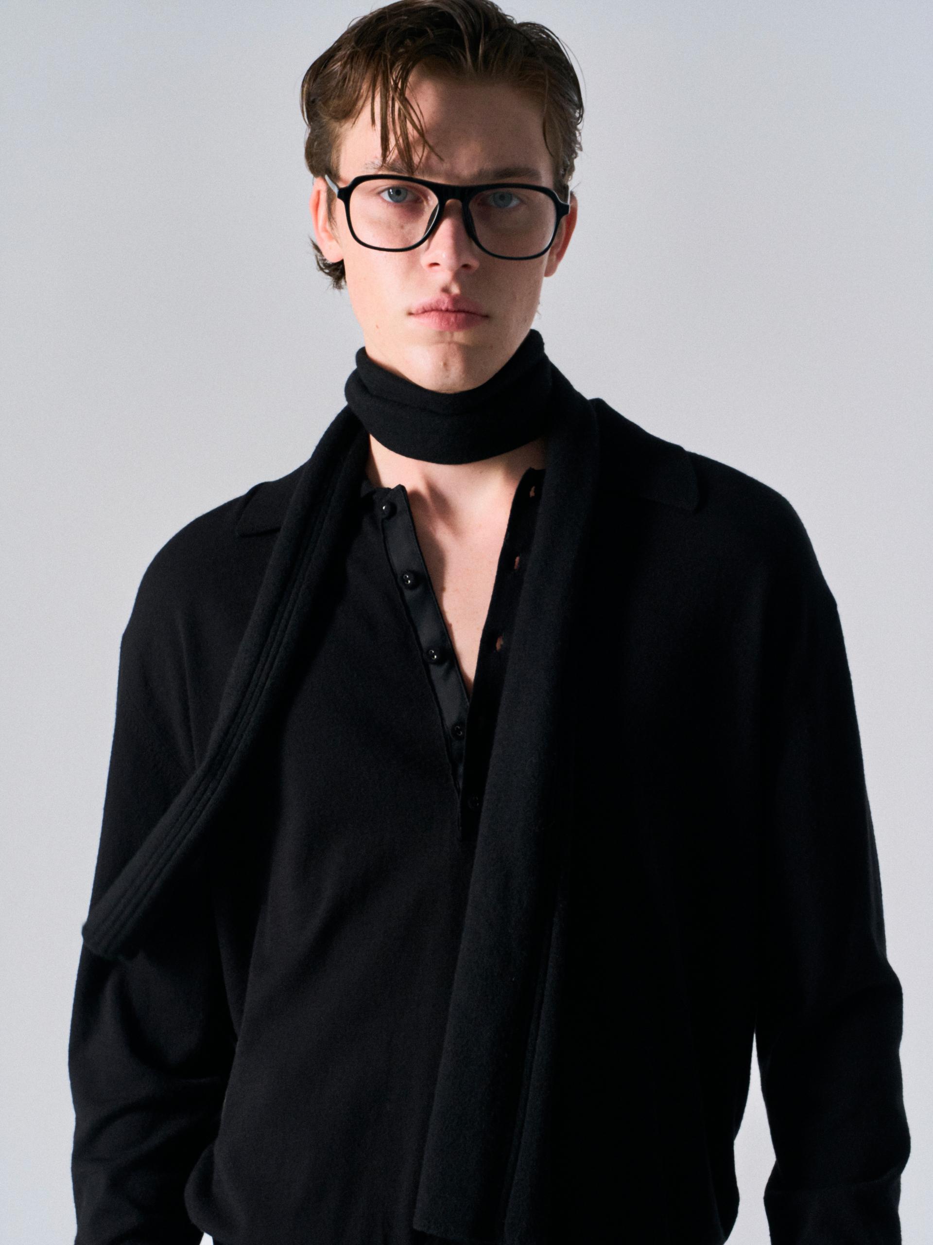 Corin contrast trim polo black