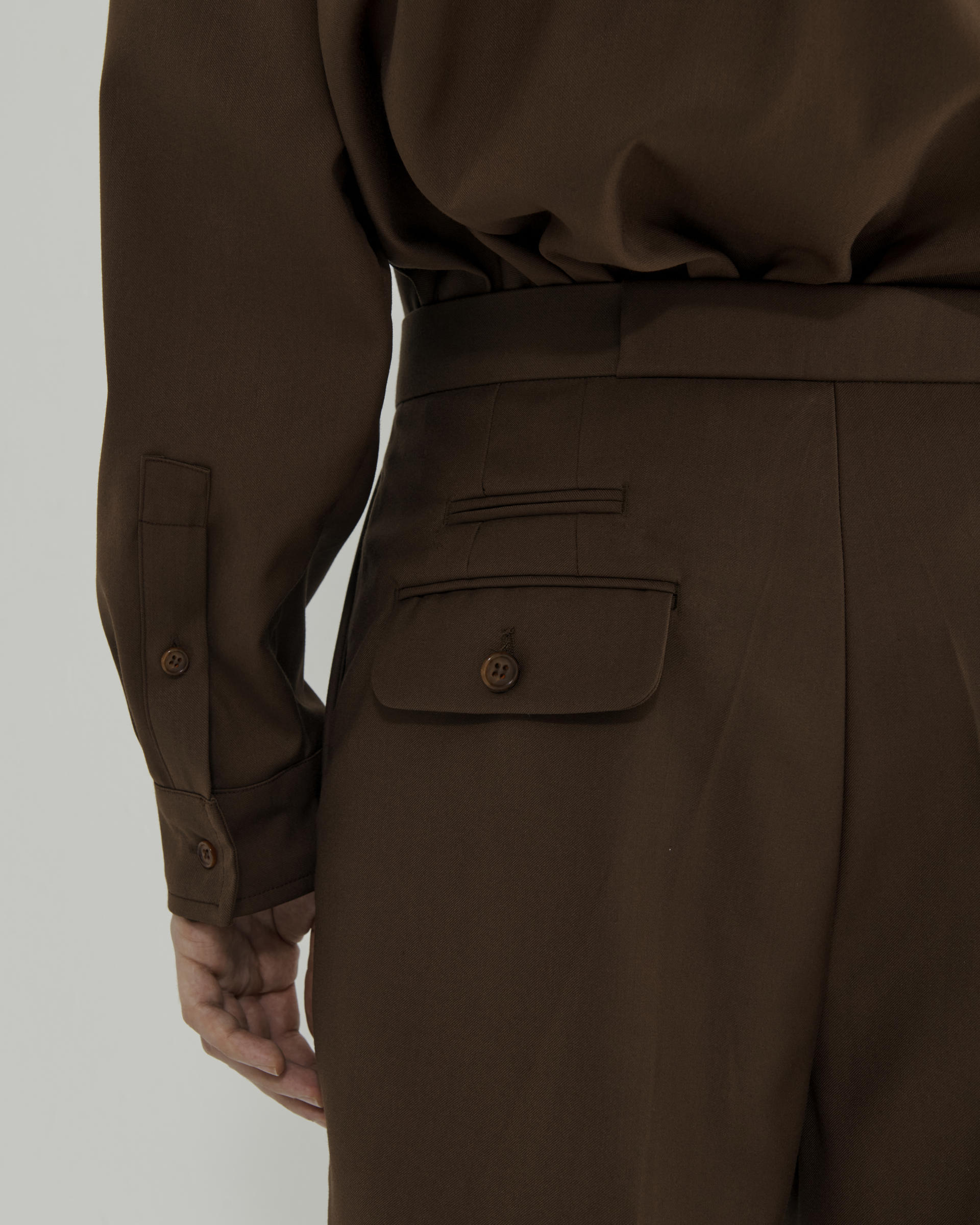 relaxed fit pants brown