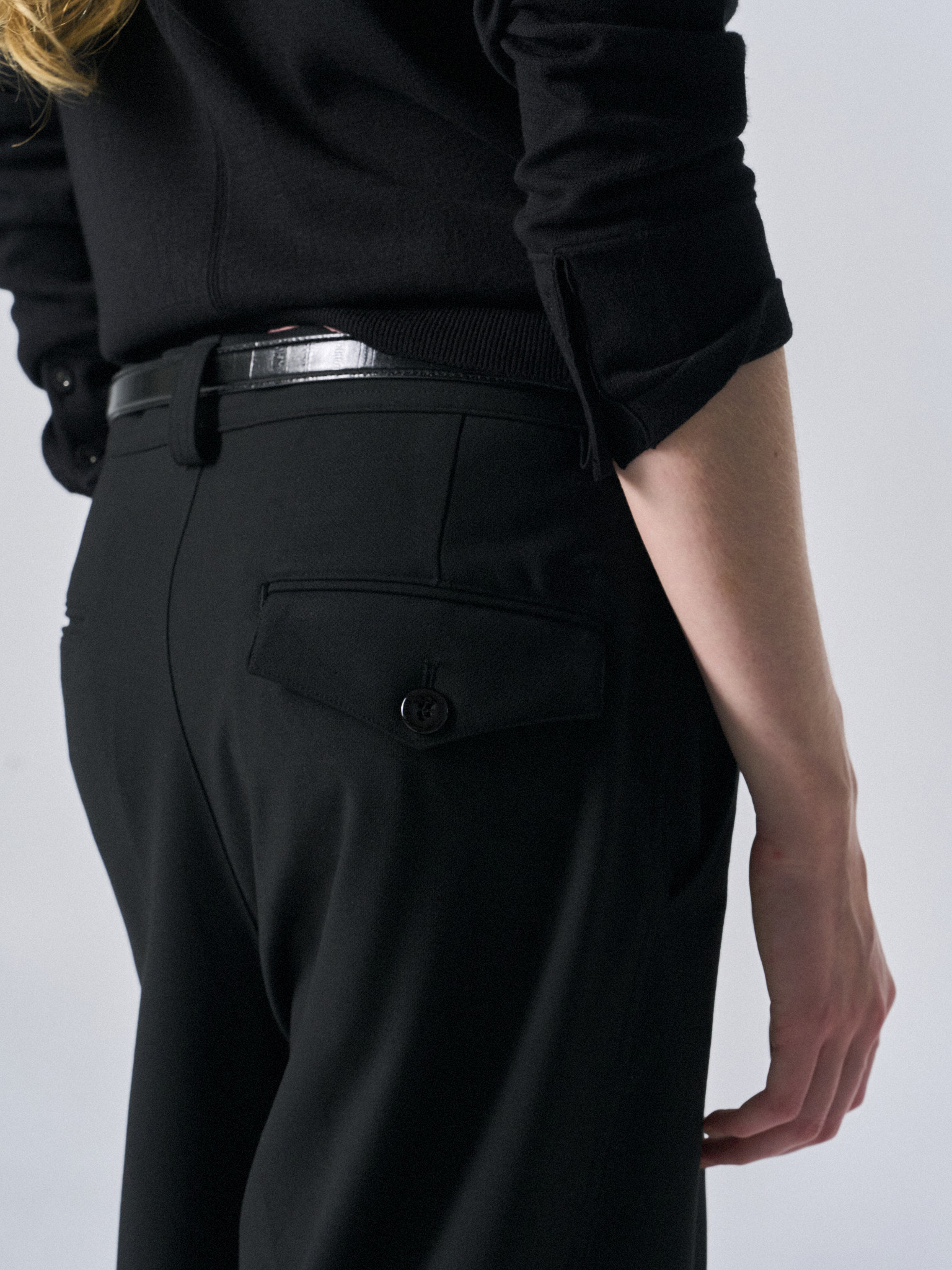 Layne LB wide fit pants matte black