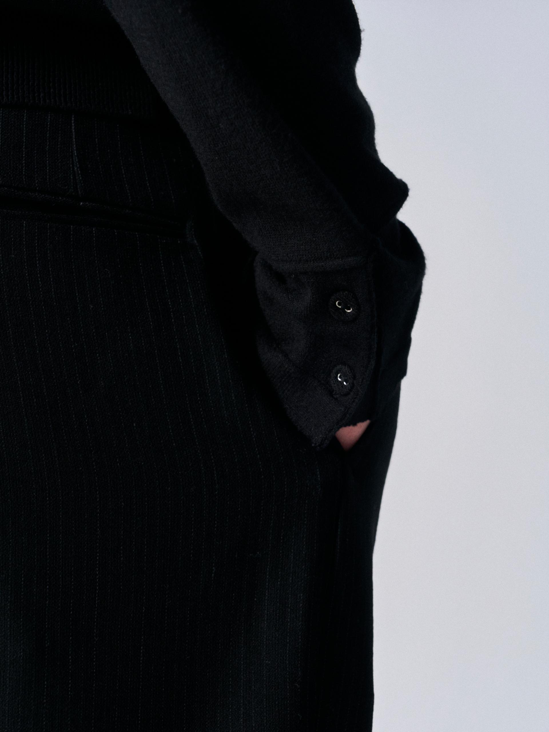 Orford pleat wide pants pin stripe