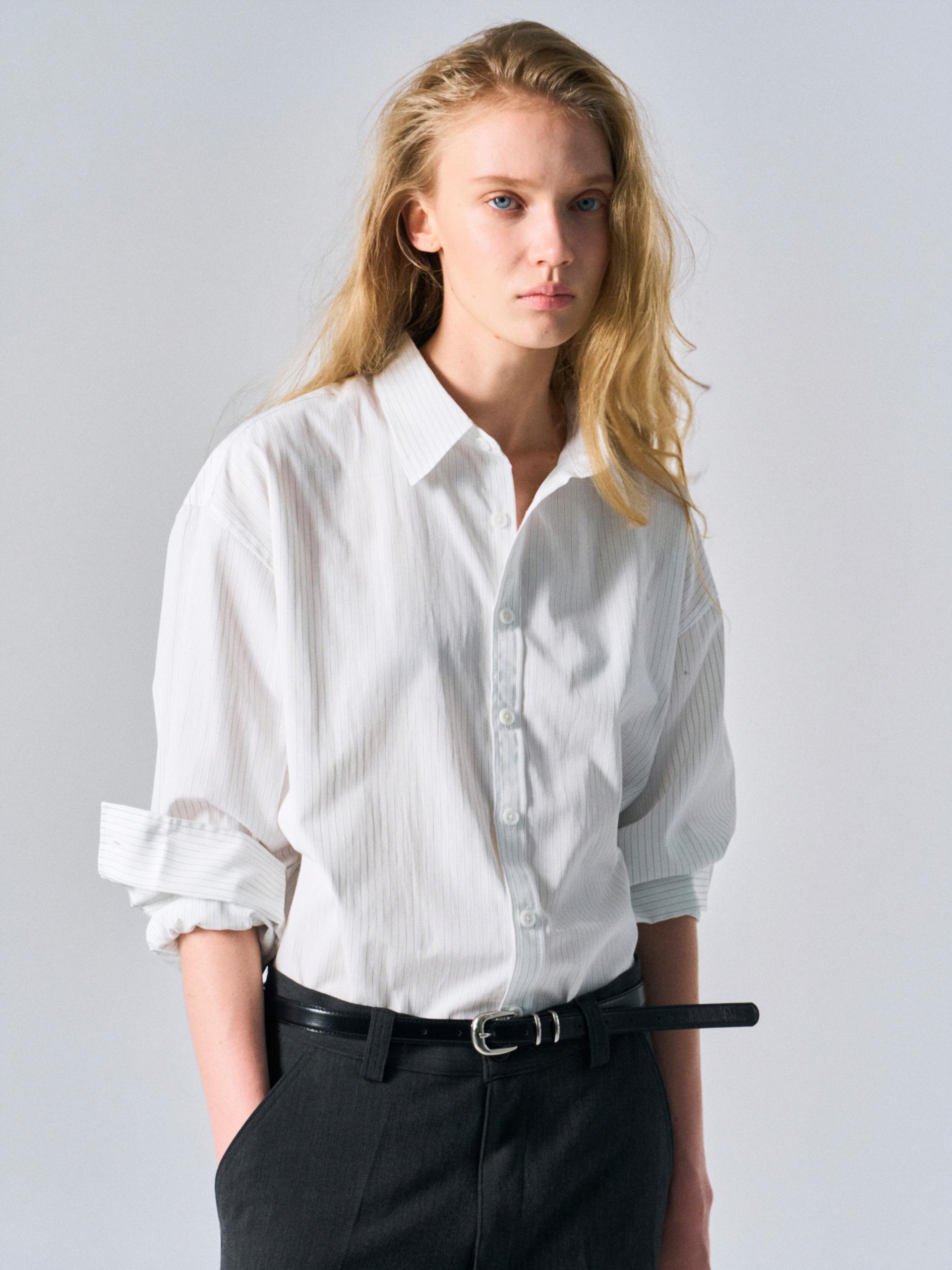 Kent turnback cuff shirt pin black