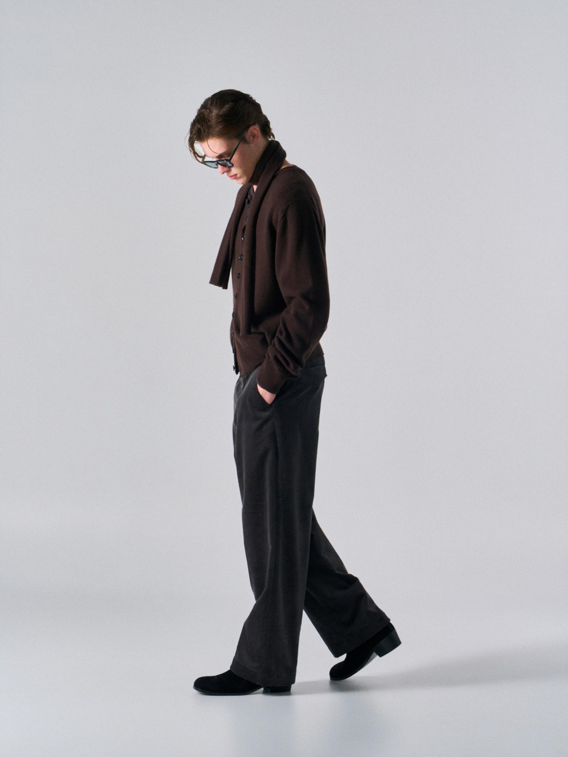Bronte wide wale corduroy pants grey