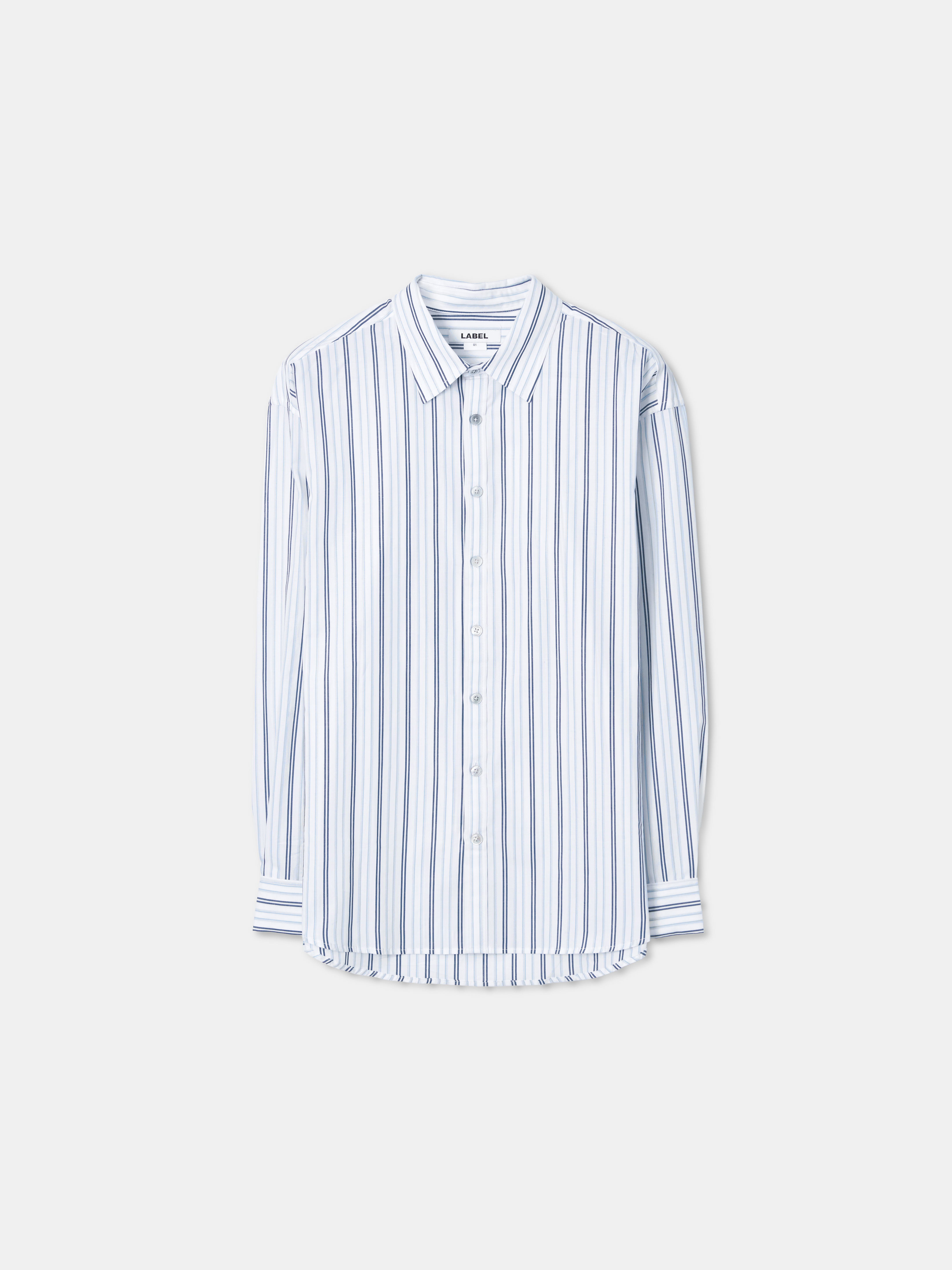 Kent turnback cuff shirt multi blue