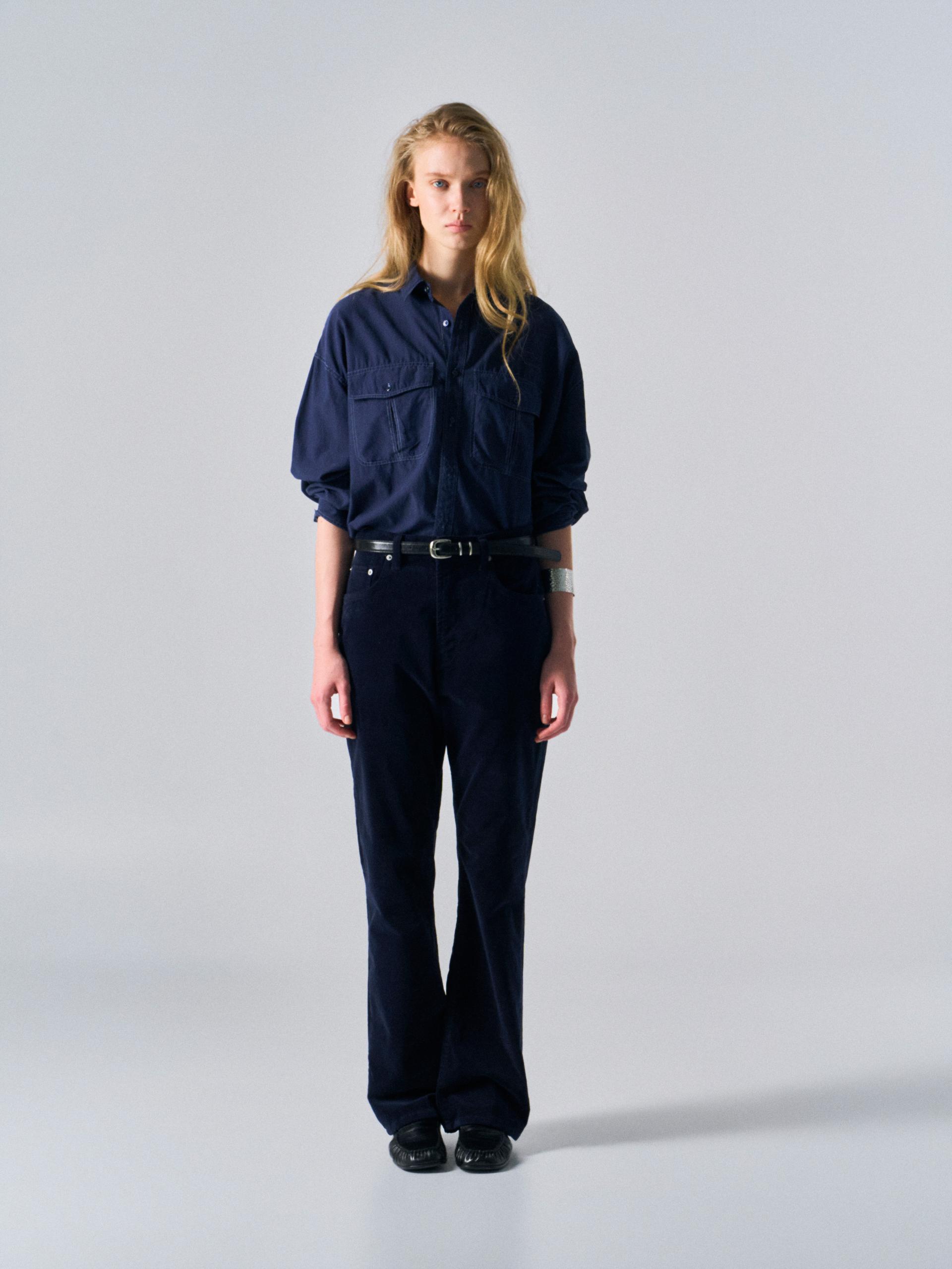 Astor silk shirt navy