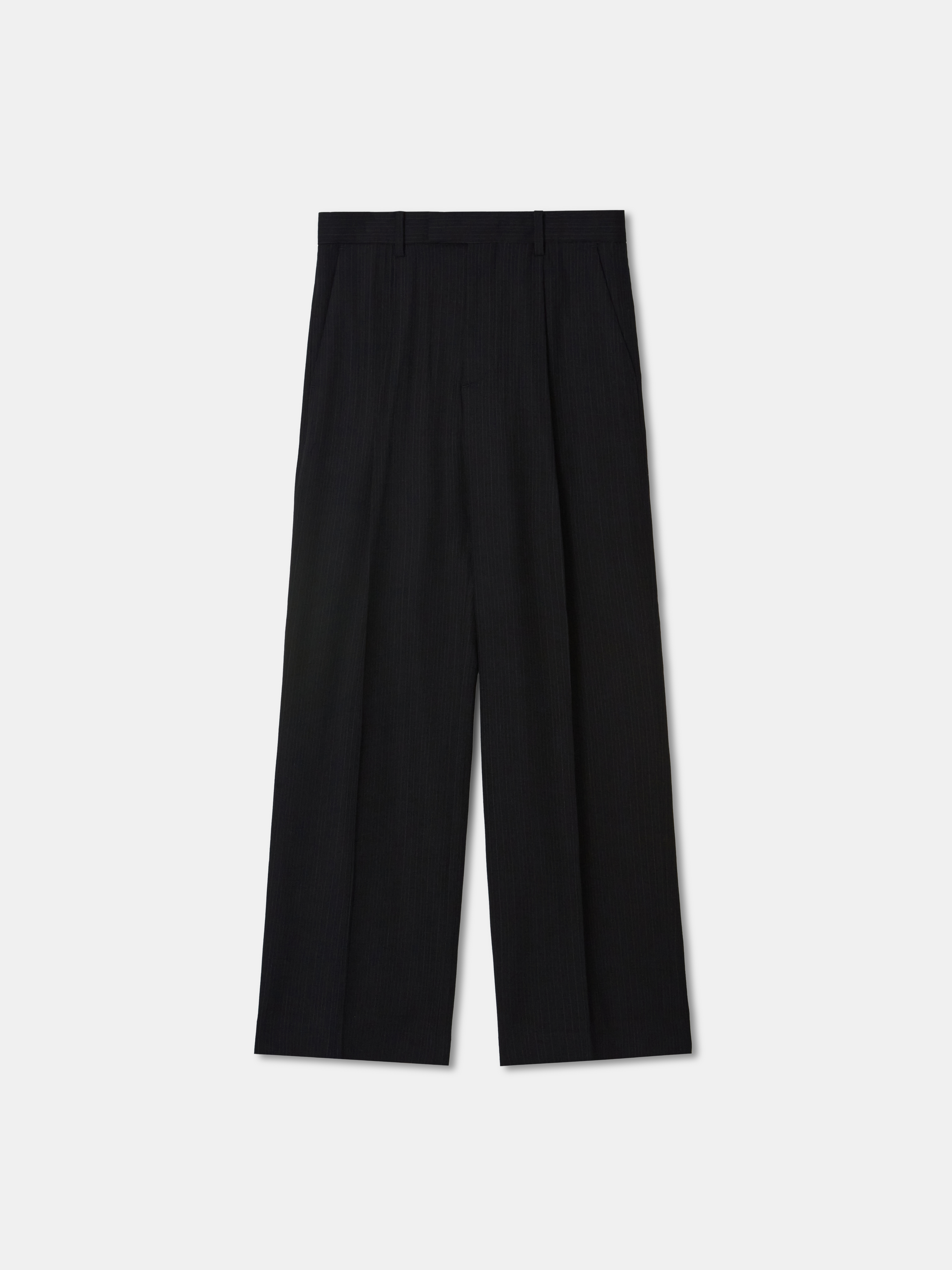 Orford pleat wide pants pin stripe