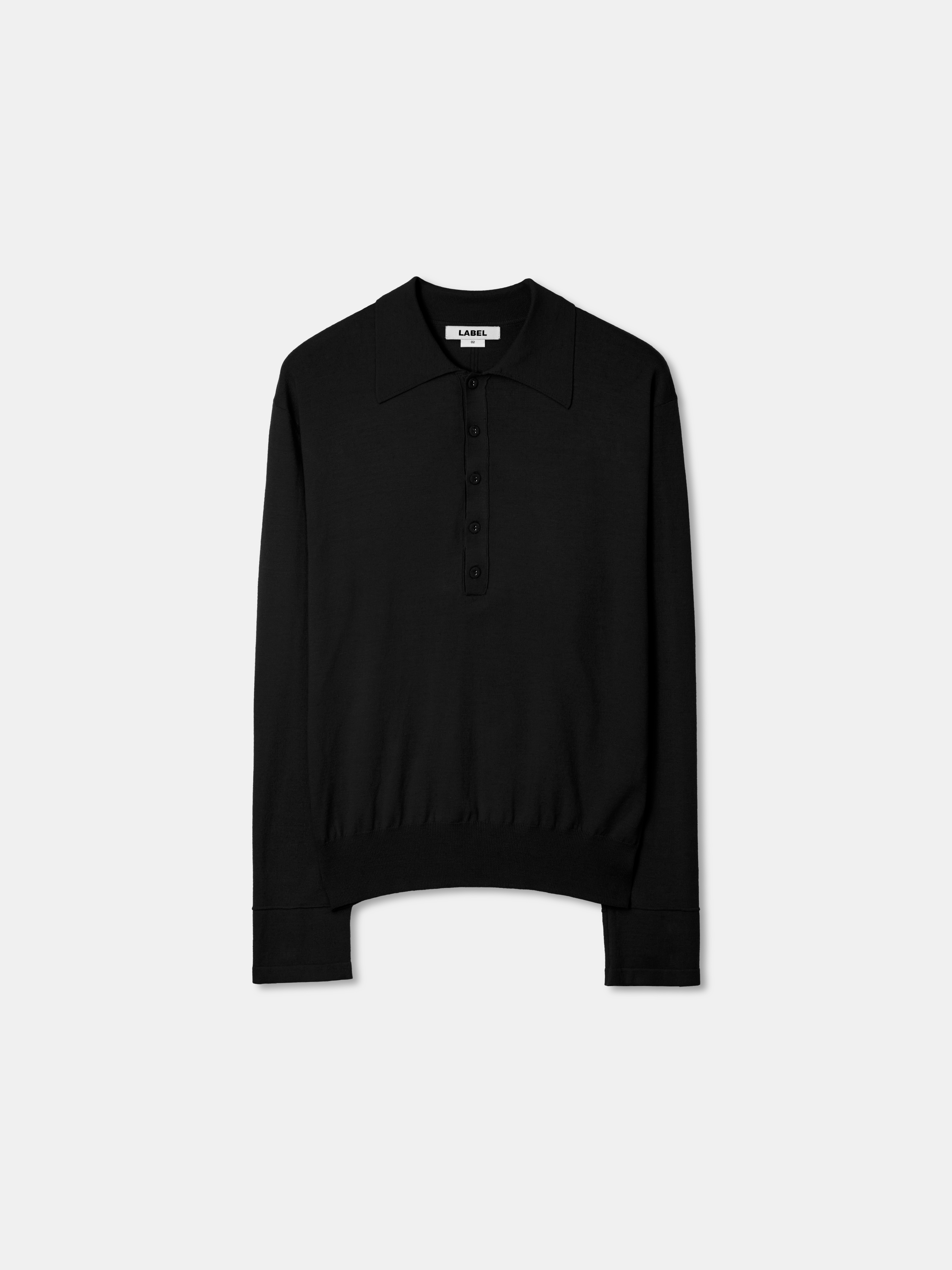 Corin contrast trim polo black
