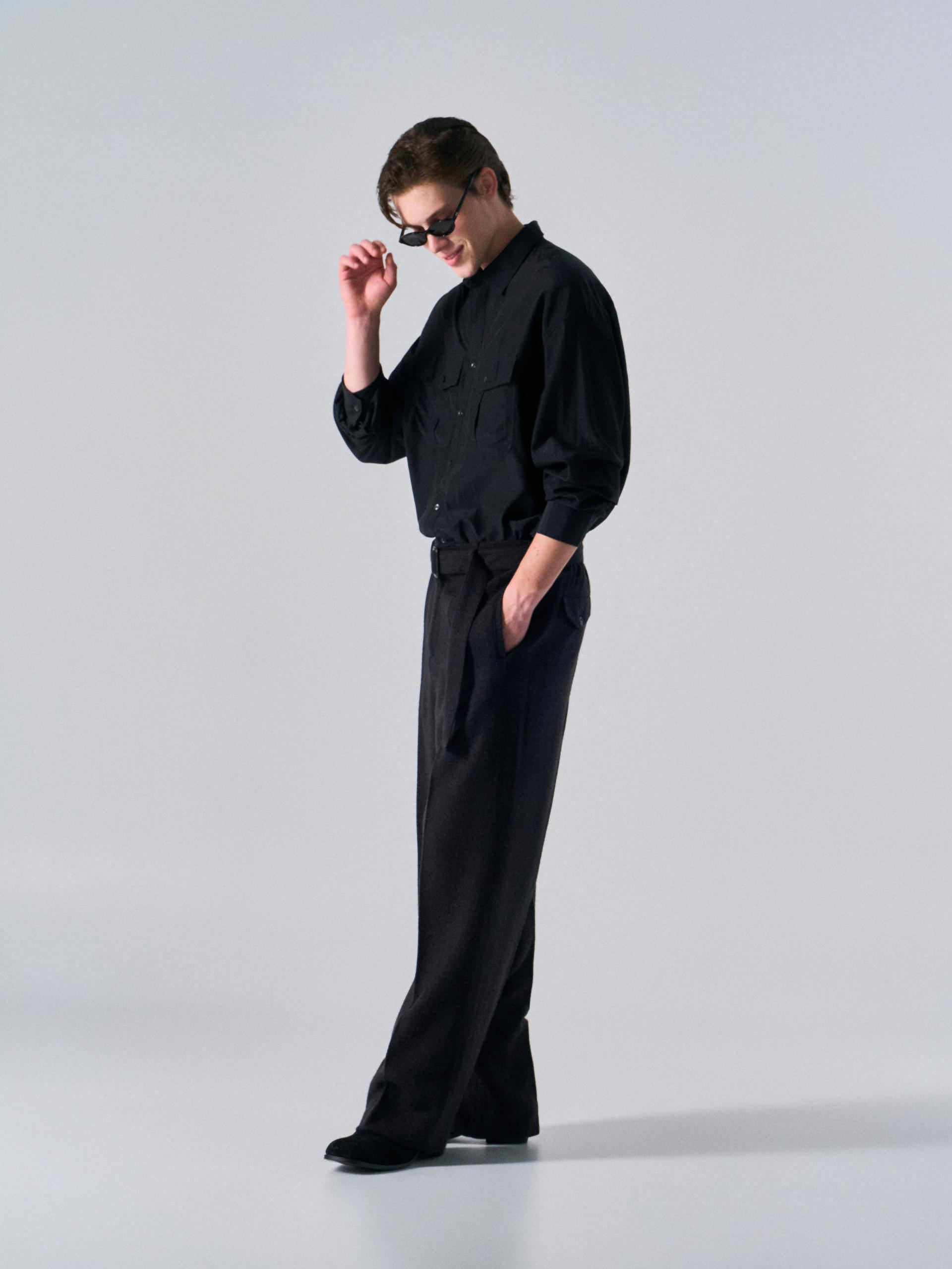 Astor silk shirt black