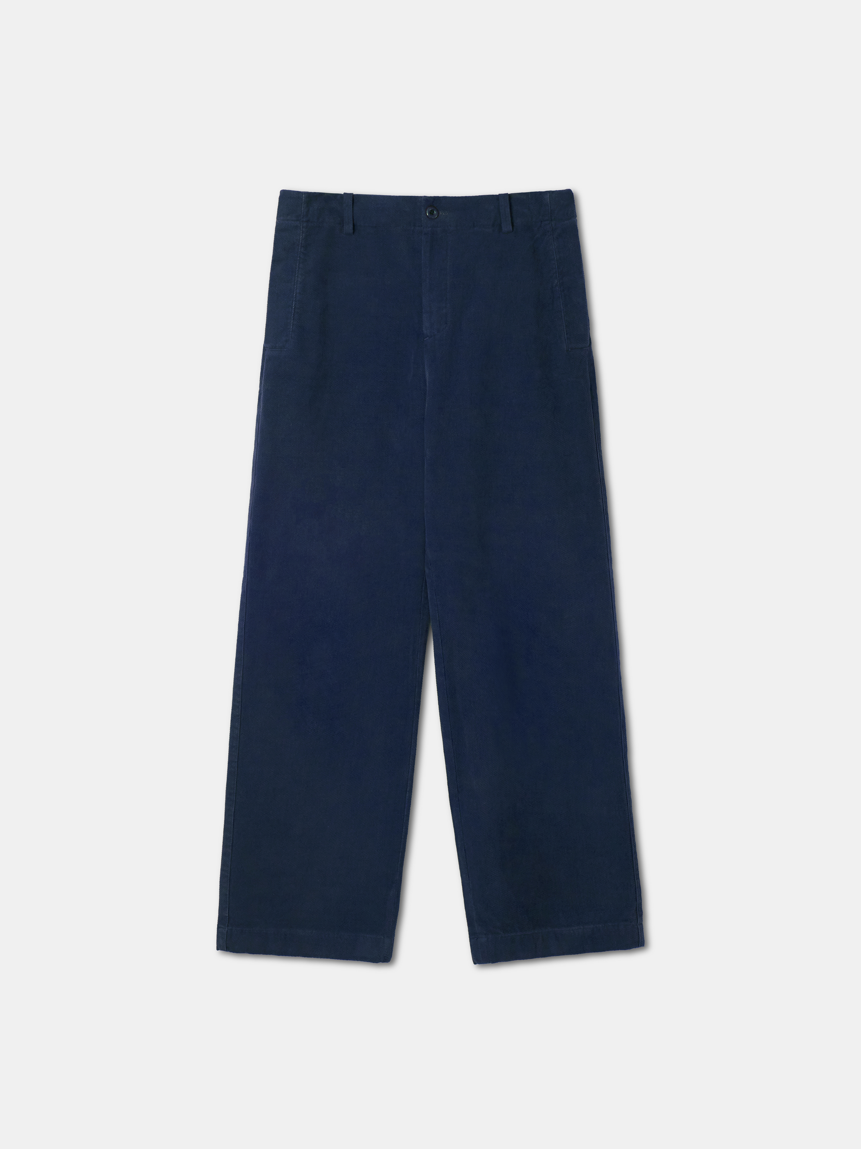 Welby washed cotton pants prussian blue