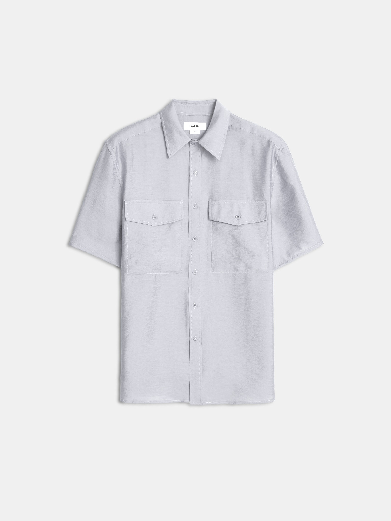 Moor veil twin pocket shirt misty grey