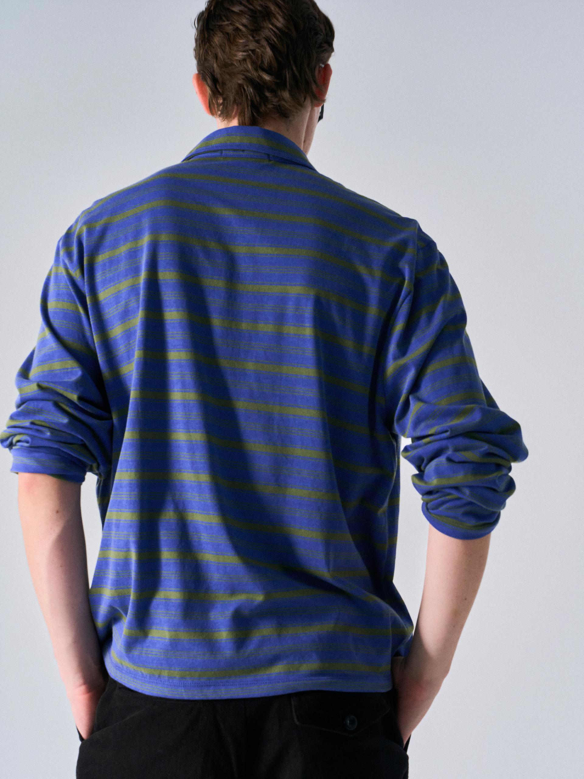 Toby polo olive stripe