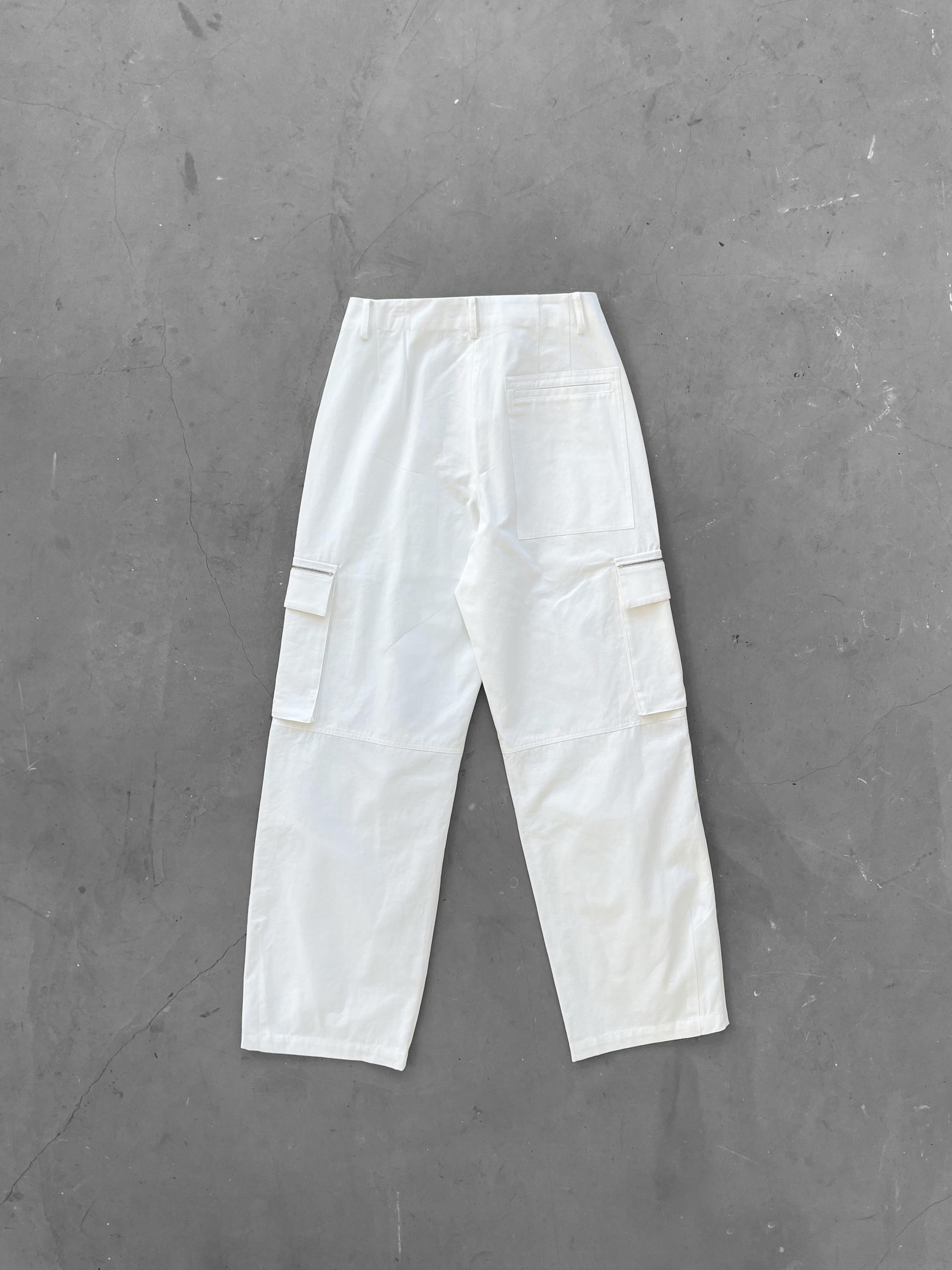 multi-pocket cargo pants white : LABEL ARCHIVE 라벨 아카이브