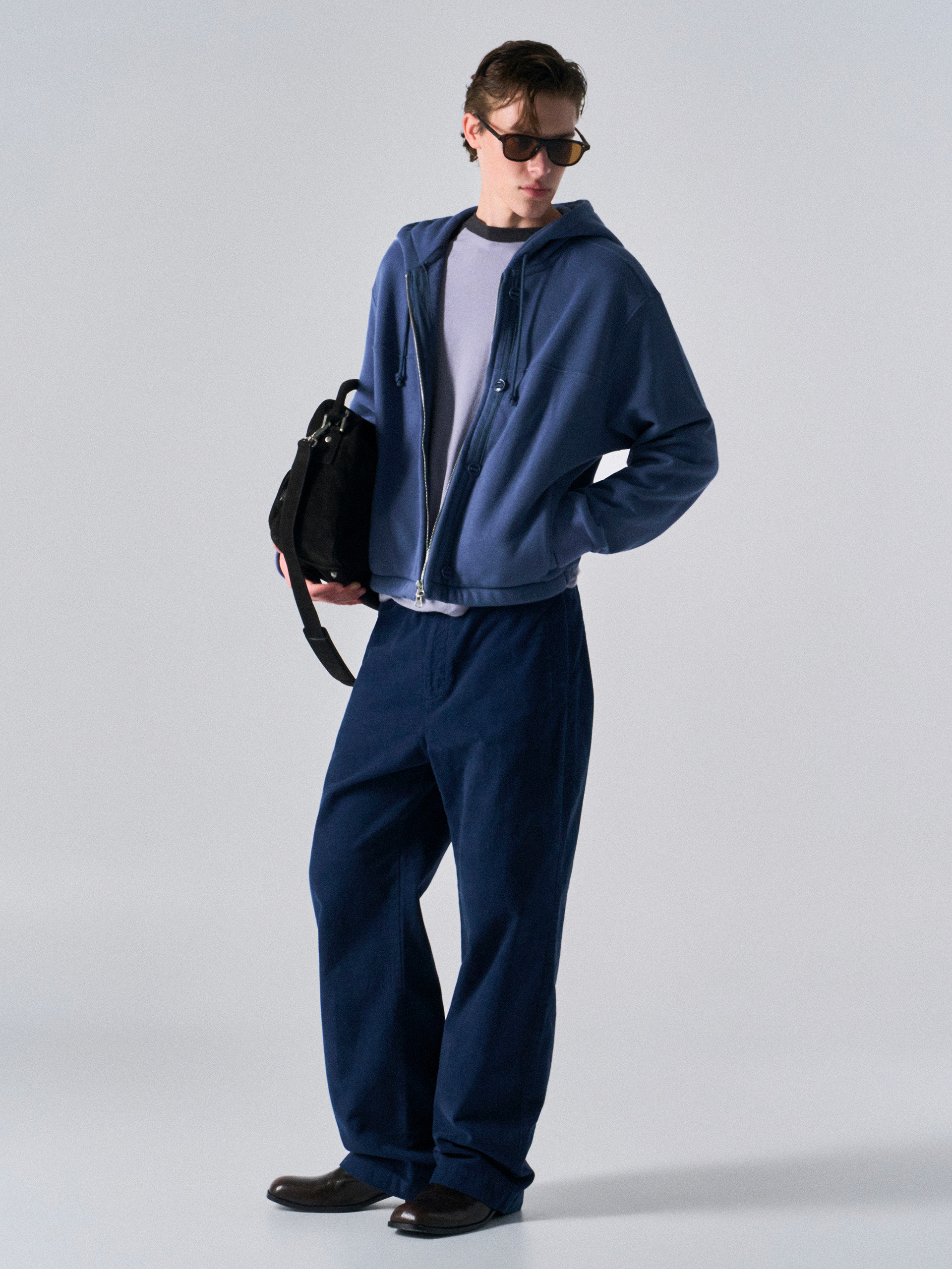 Rory two-way hoodie hazy blue