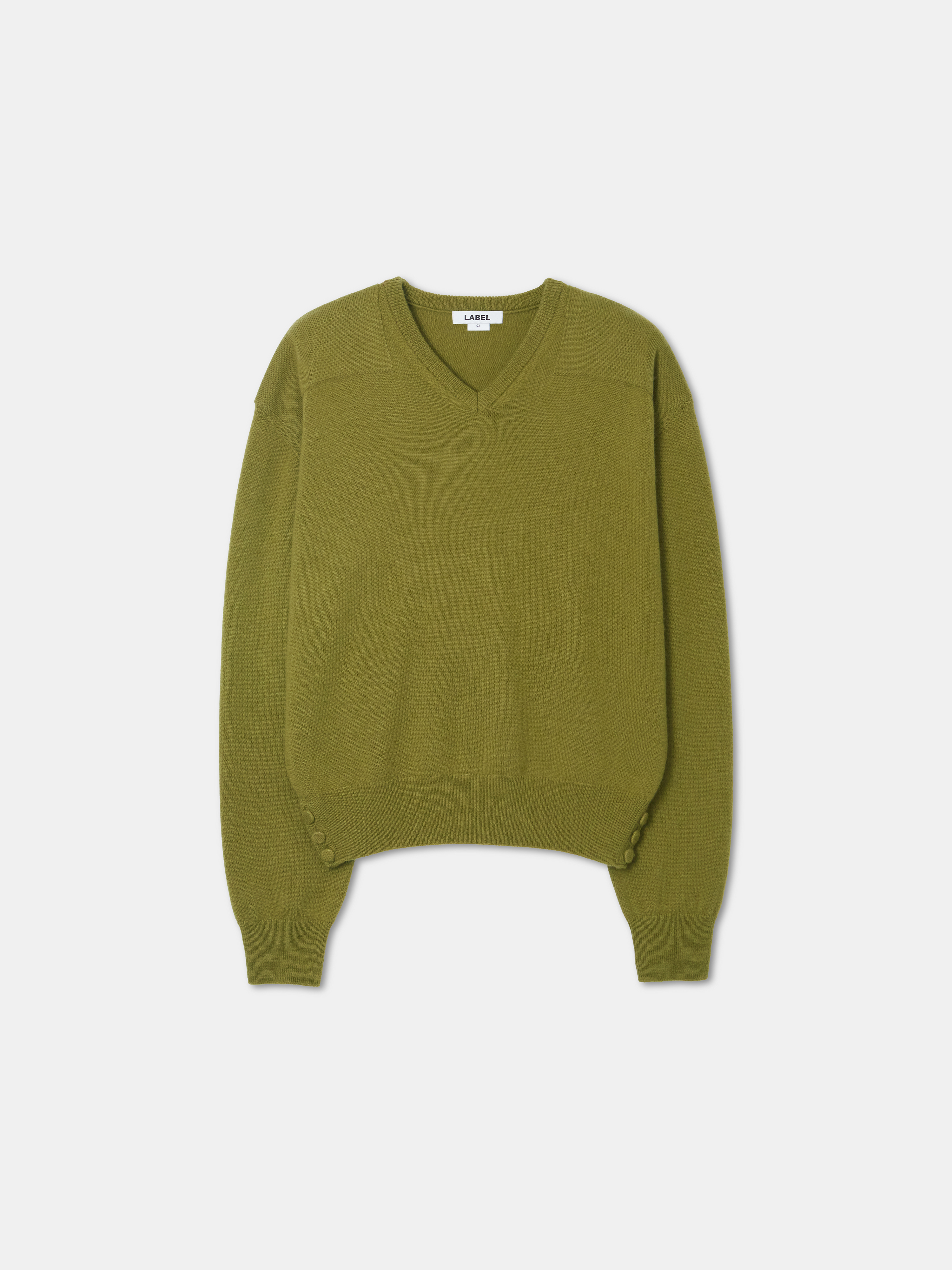Frost paneled v-neck sweater clover