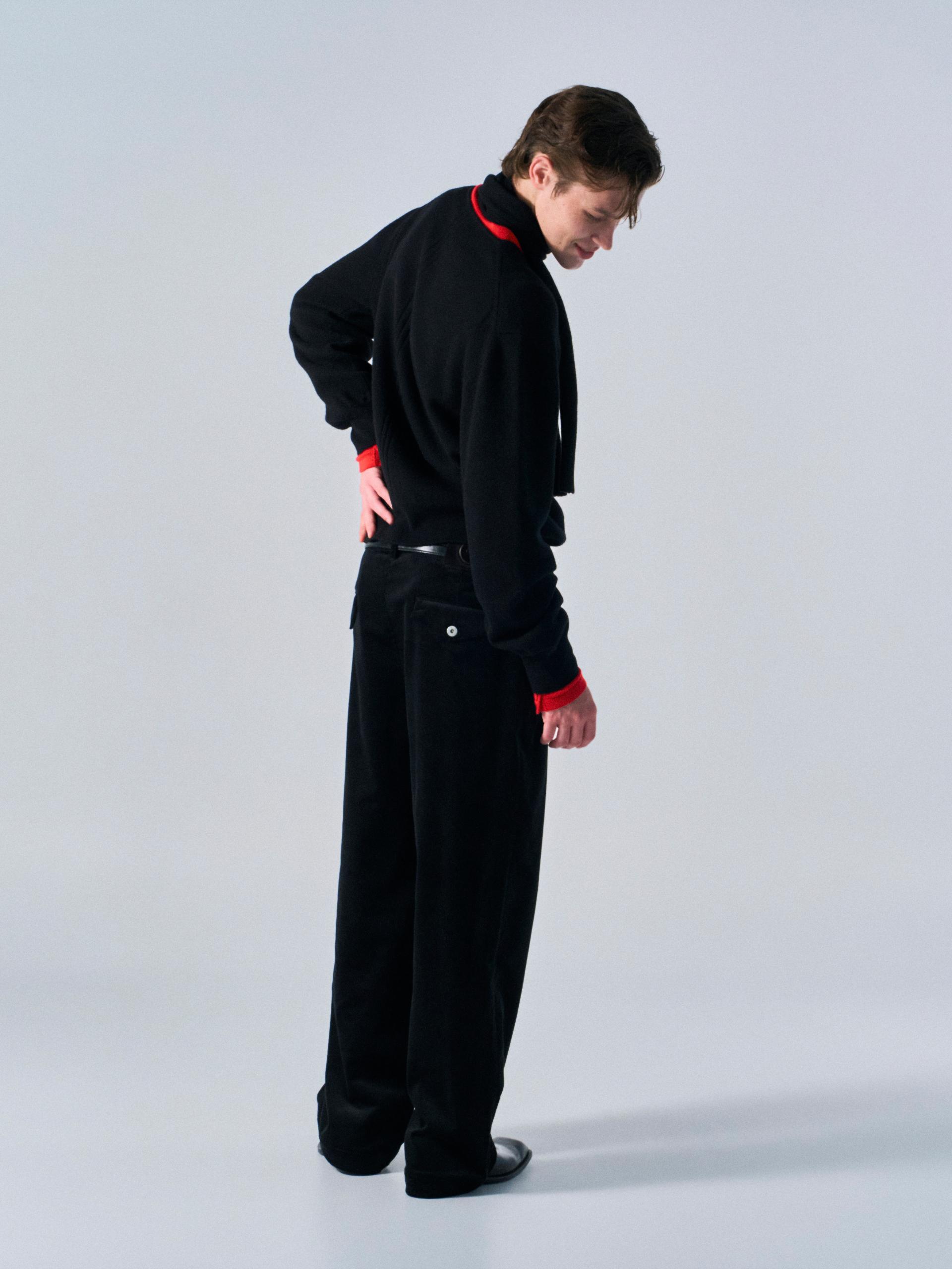 Bronte wide wale corduroy pants black