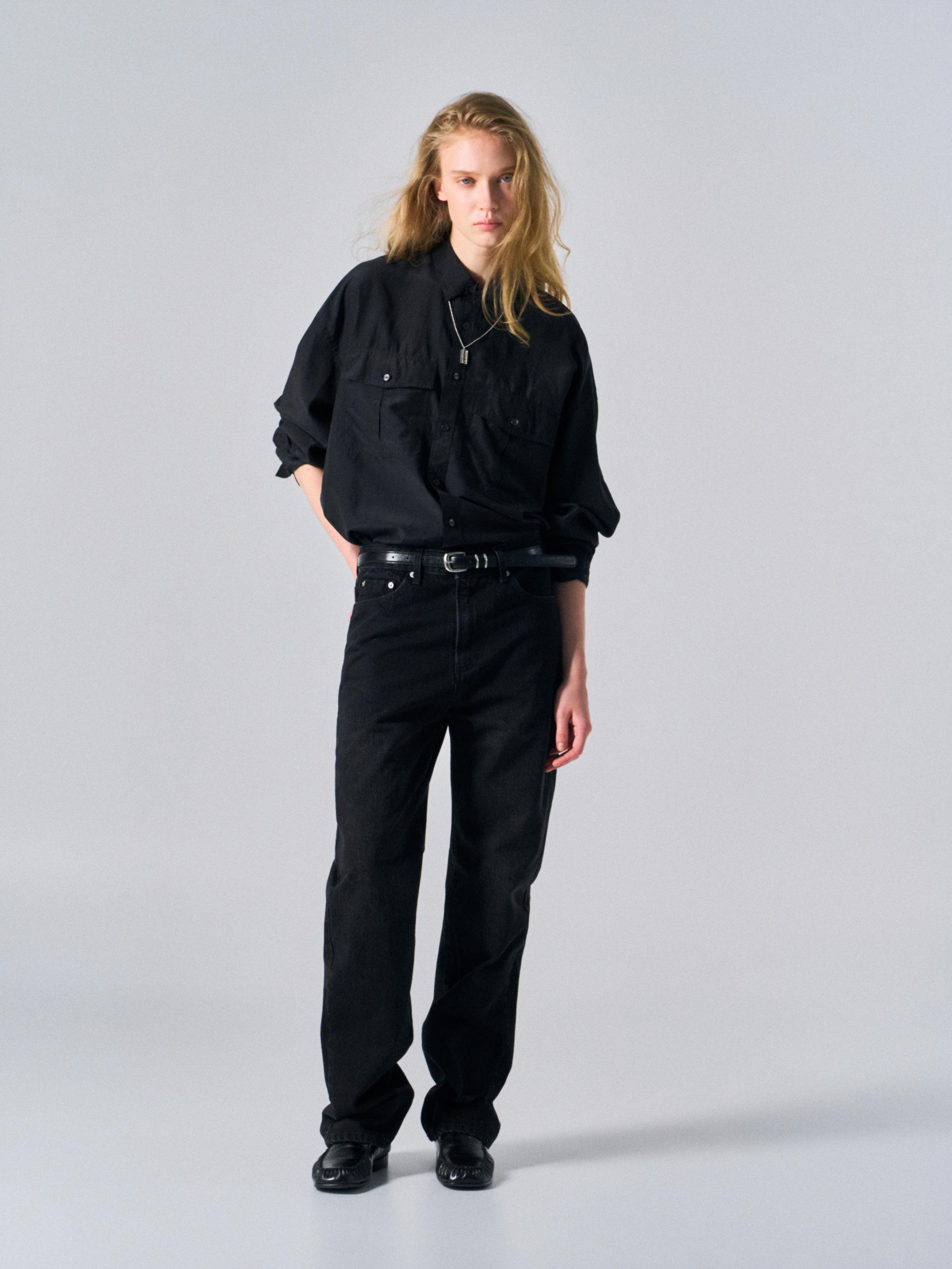 Astor silk shirt black