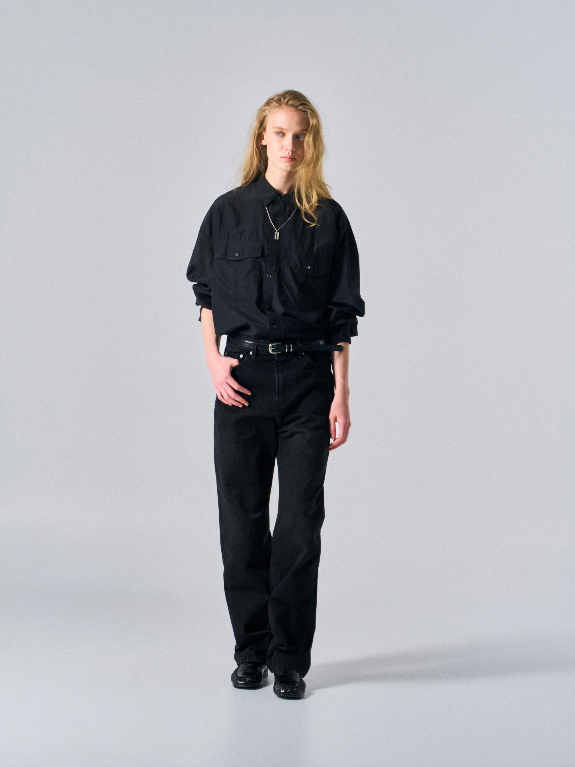 Astor silk shirt black