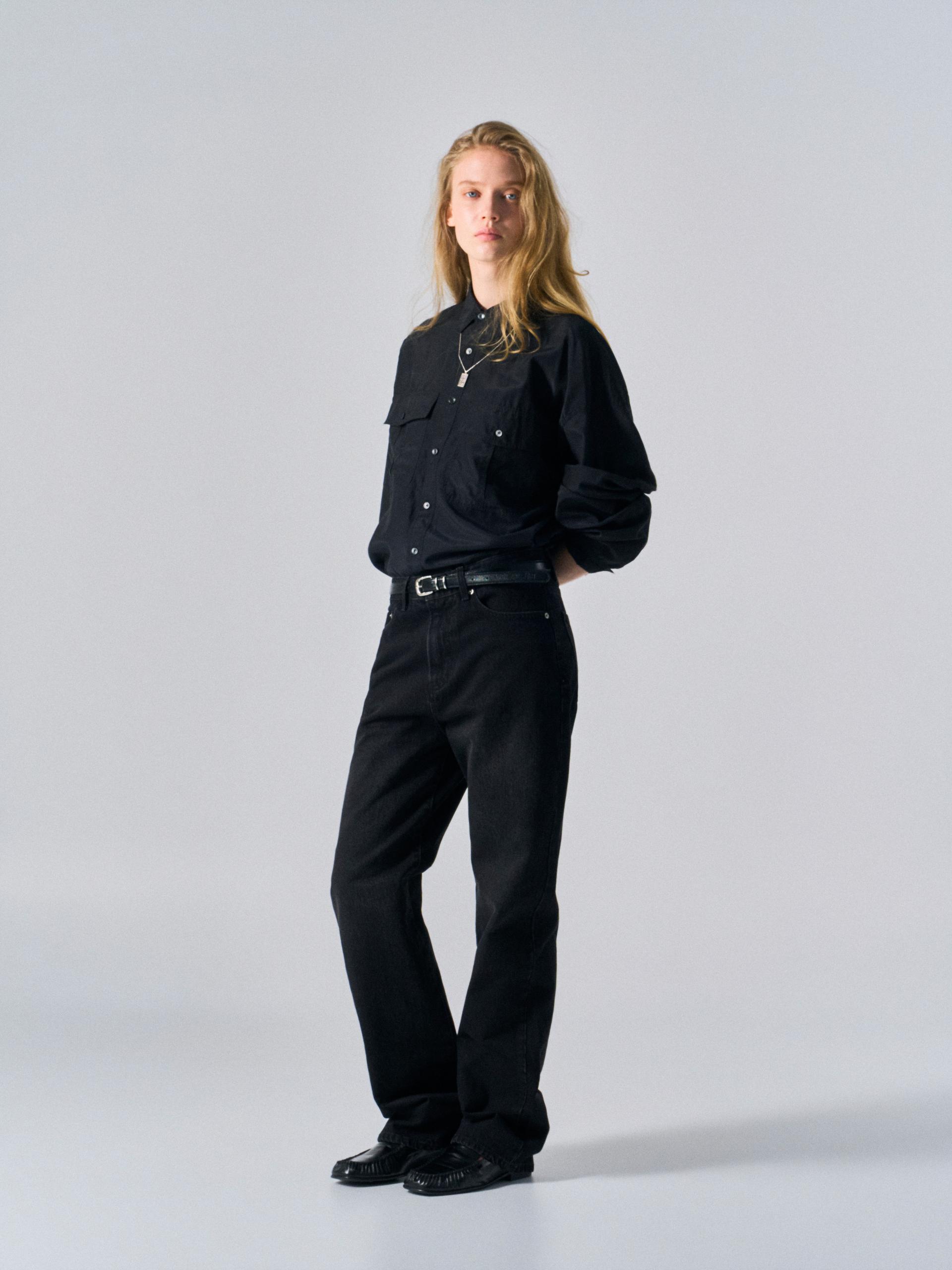 Ashton straight fit jeans washed black
