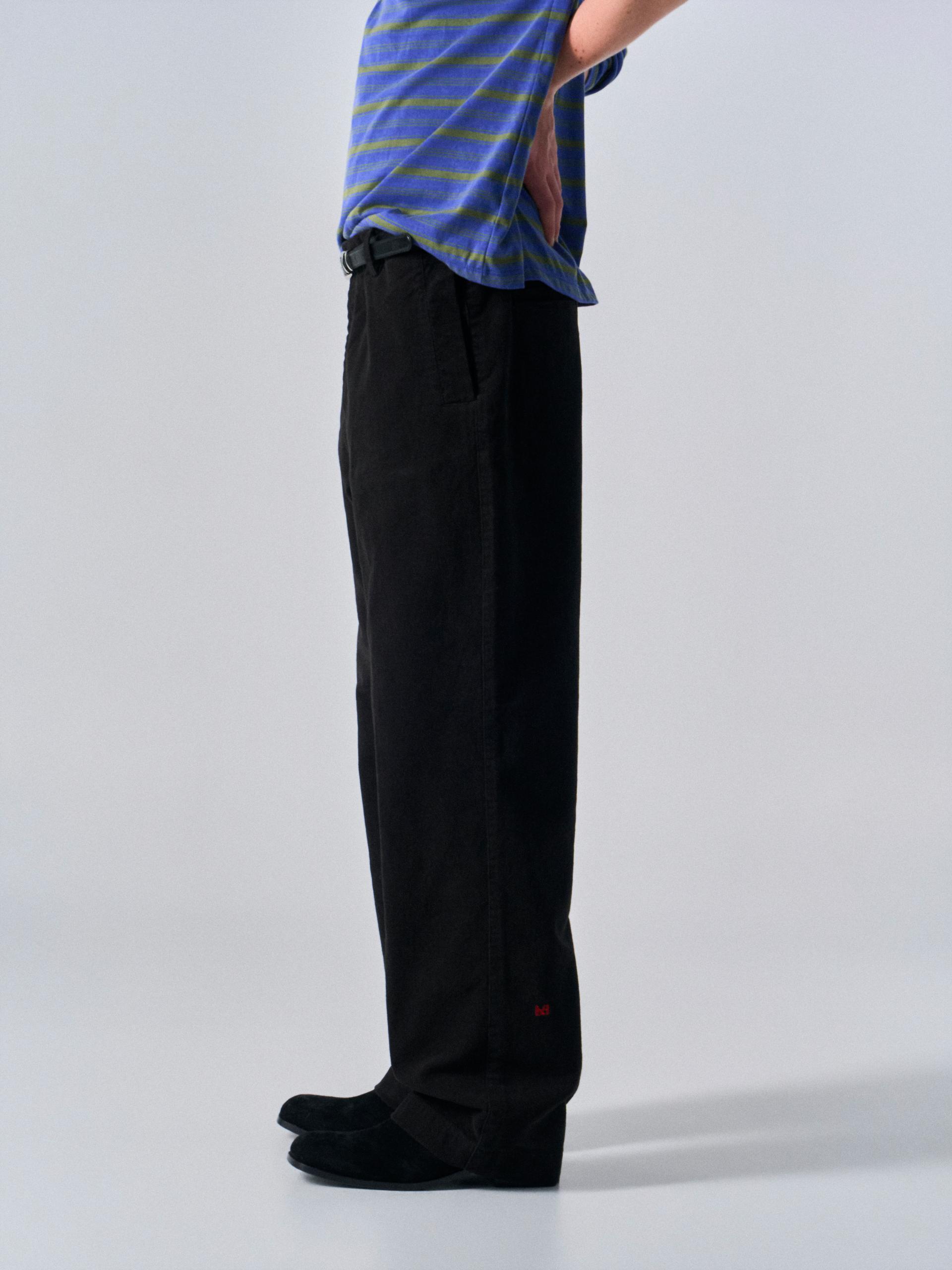 Welby washed cotton pants black