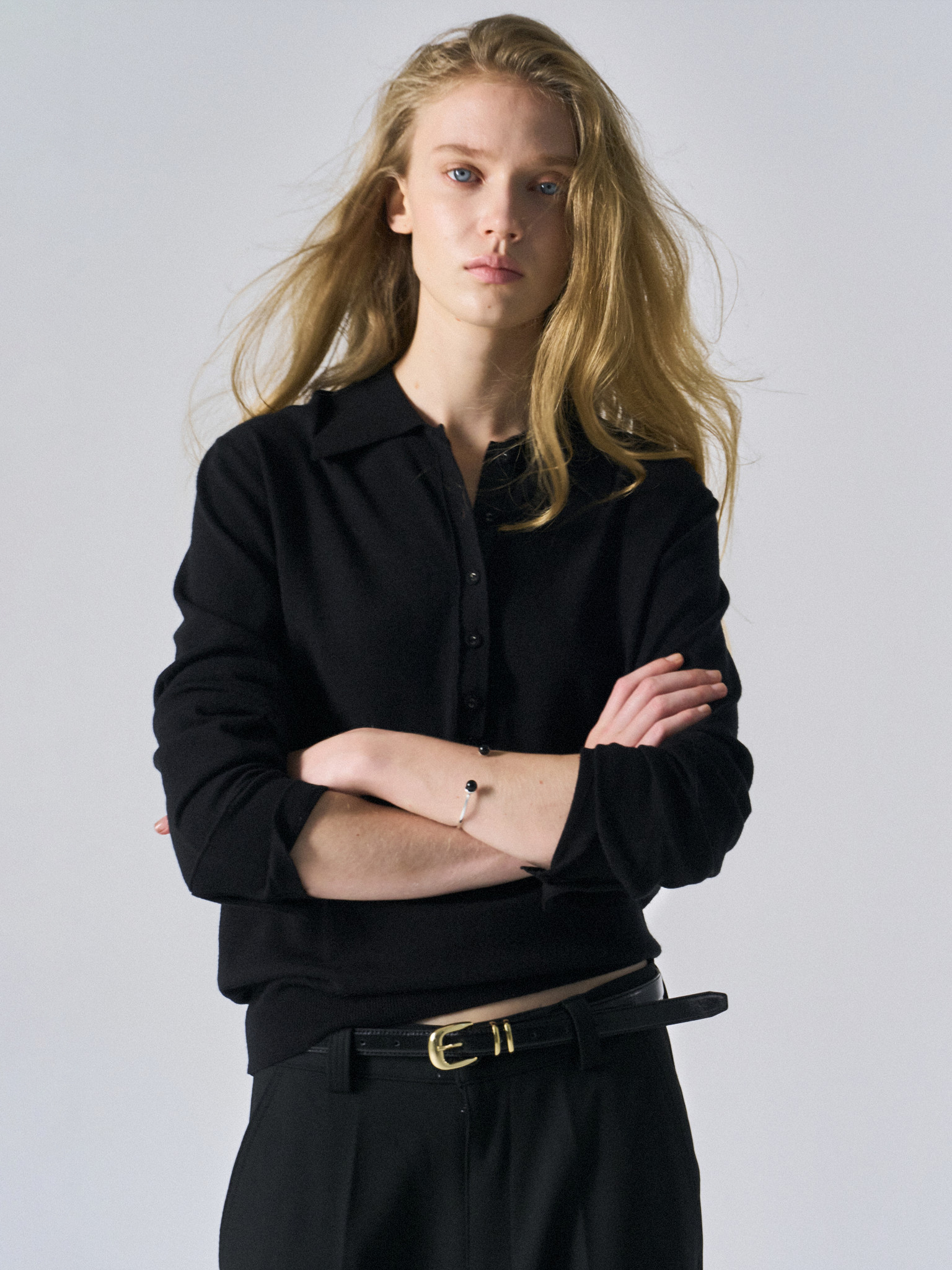 Corin contrast trim polo black
