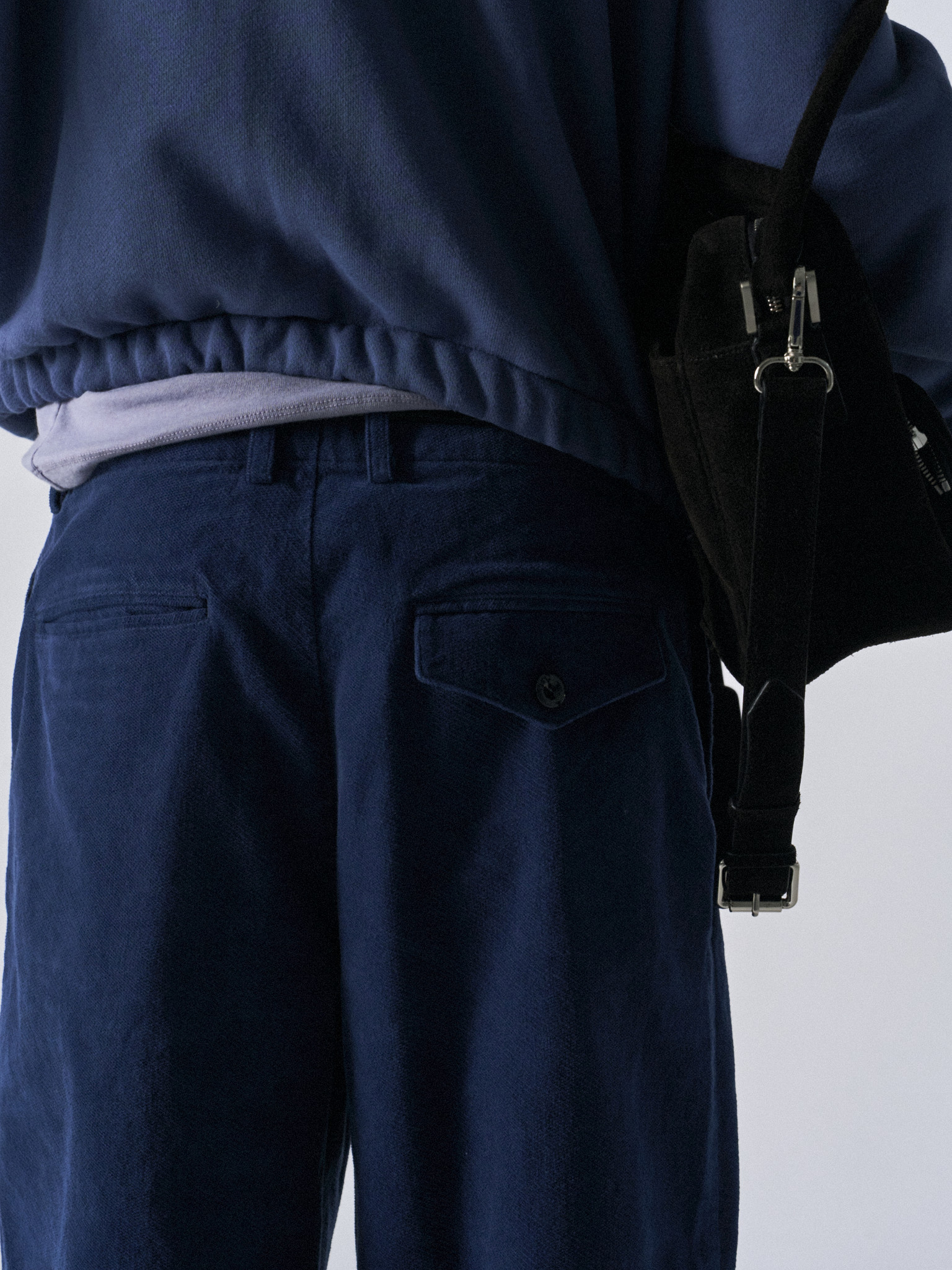 Welby washed cotton pants prussian blue