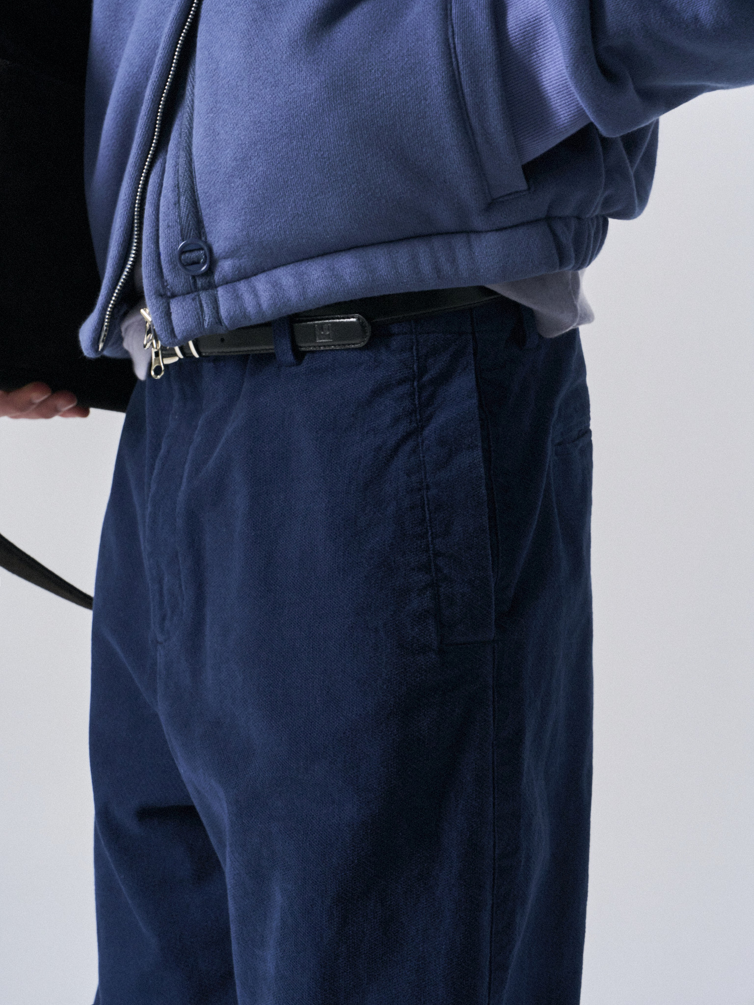 Welby washed cotton pants prussian blue
