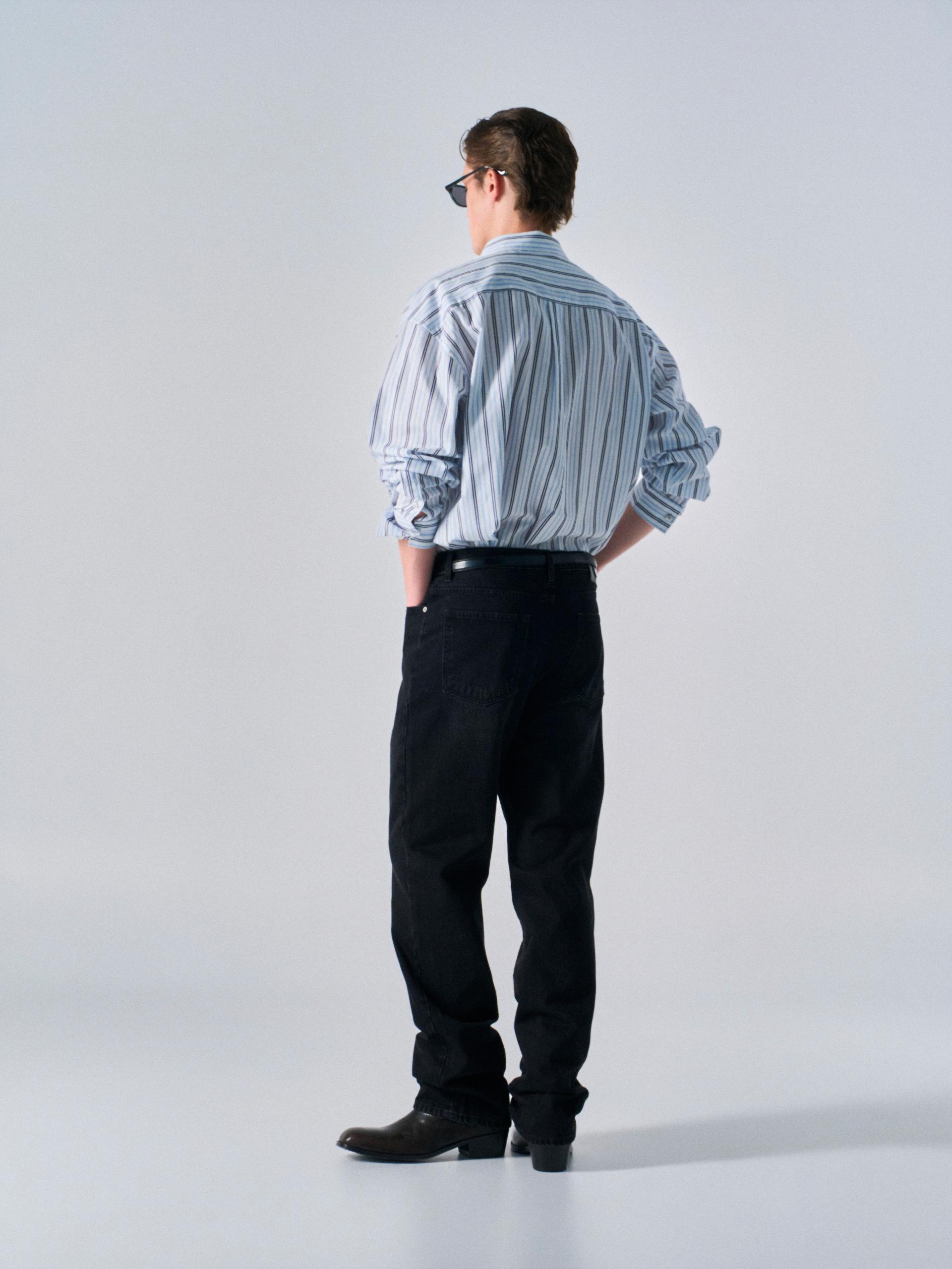 Kent turnback cuff shirt multi blue