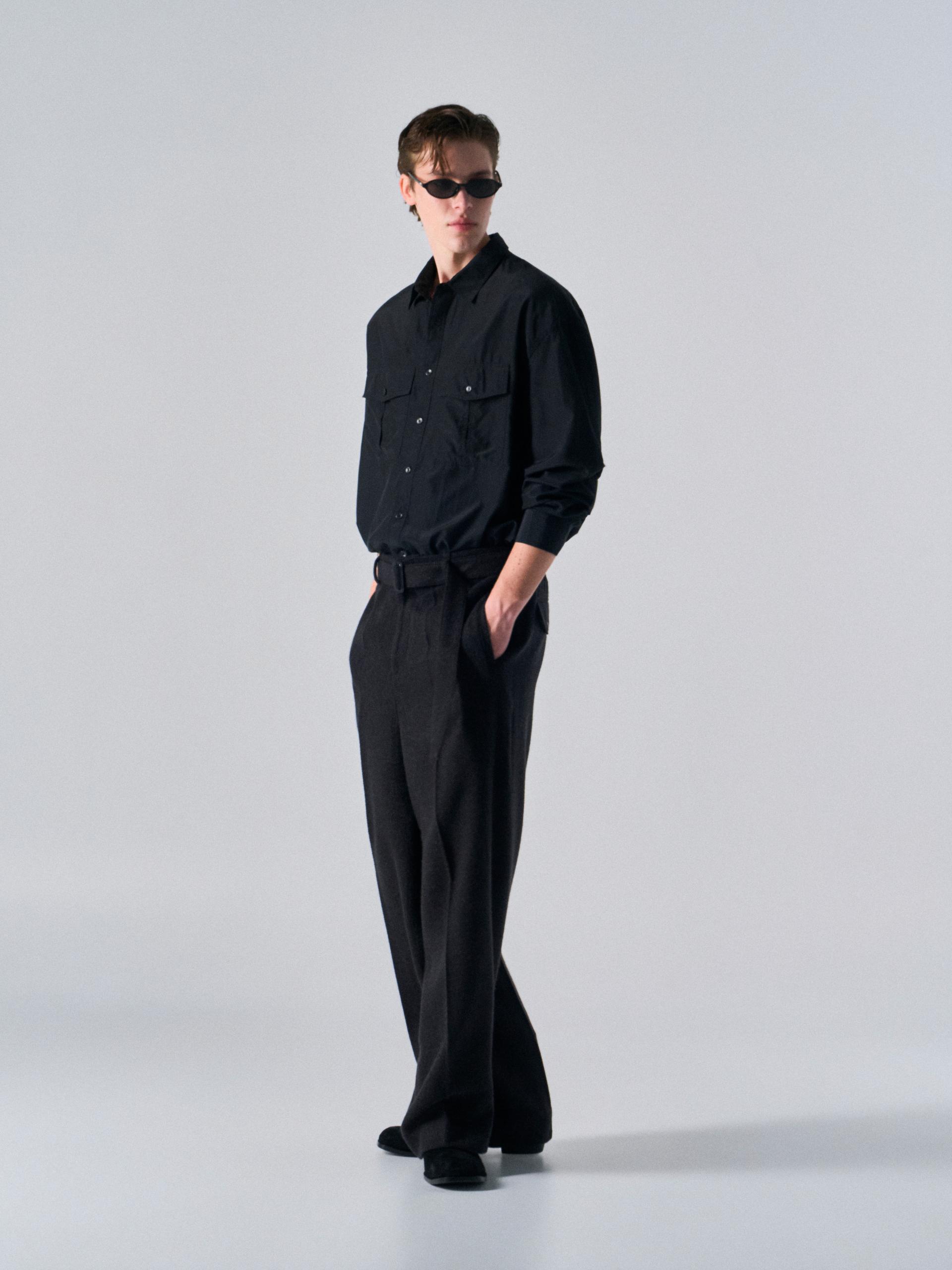 Astor silk shirt black